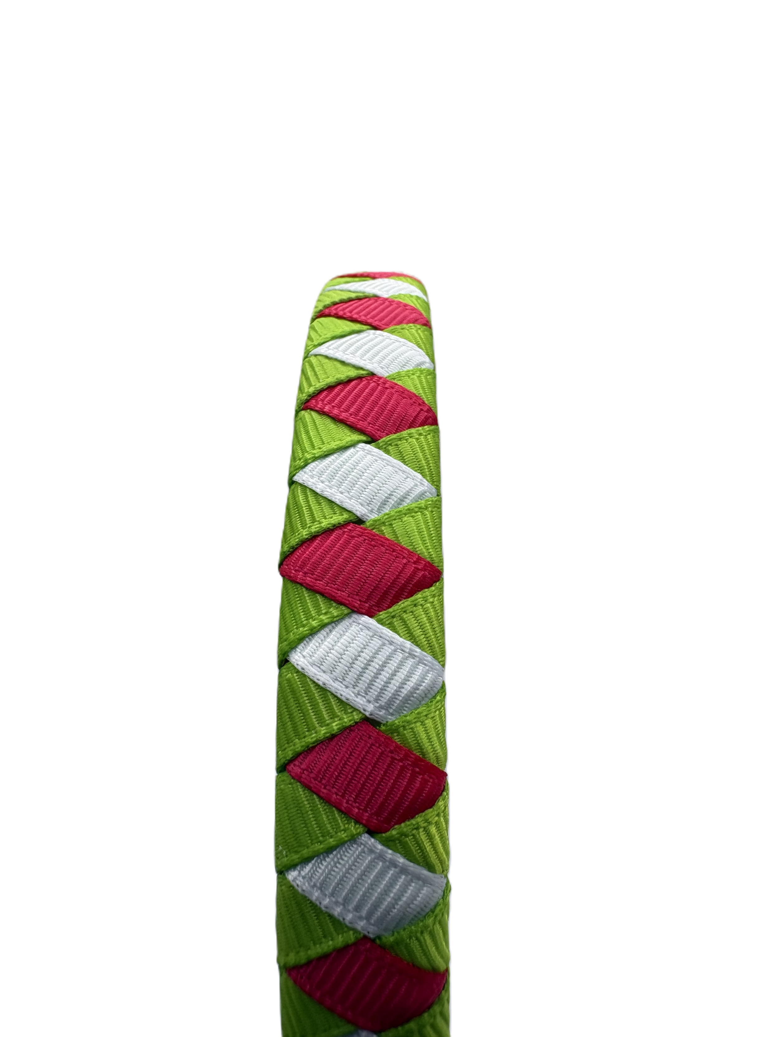 Apple Green & Pink Woven Headband