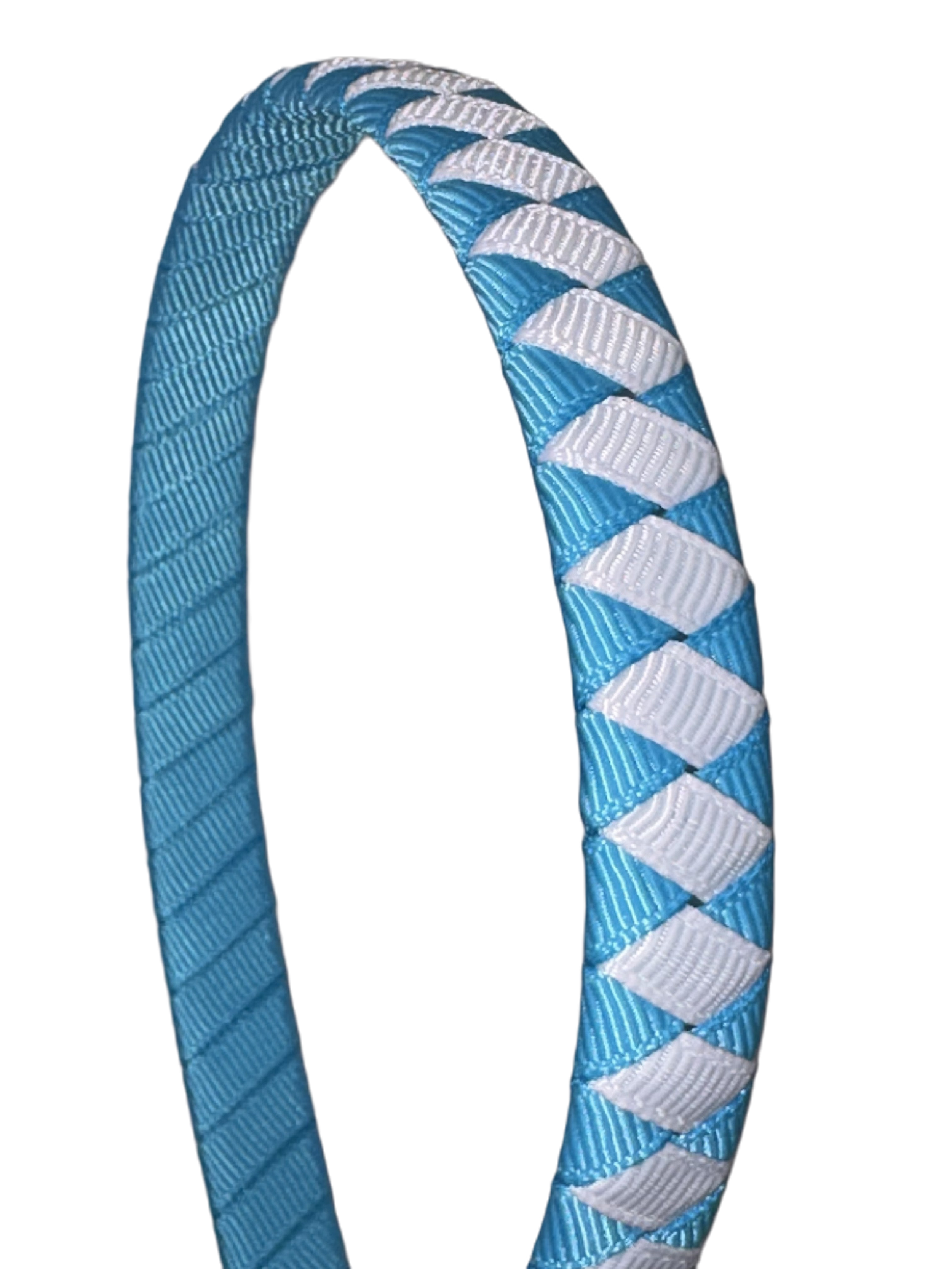 Blue & White Braided Headband