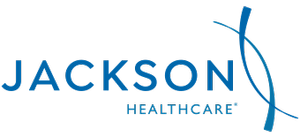 Jackson Healthcare logo with blue text and a stylized C-shaped design