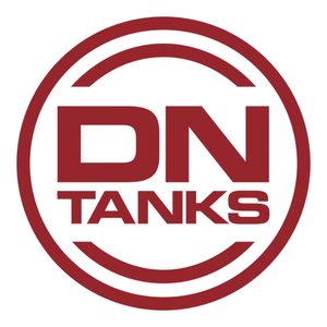 Logo with the text 'DN TANKS' inside a circle