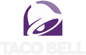 Taco Bell logo on a purple background