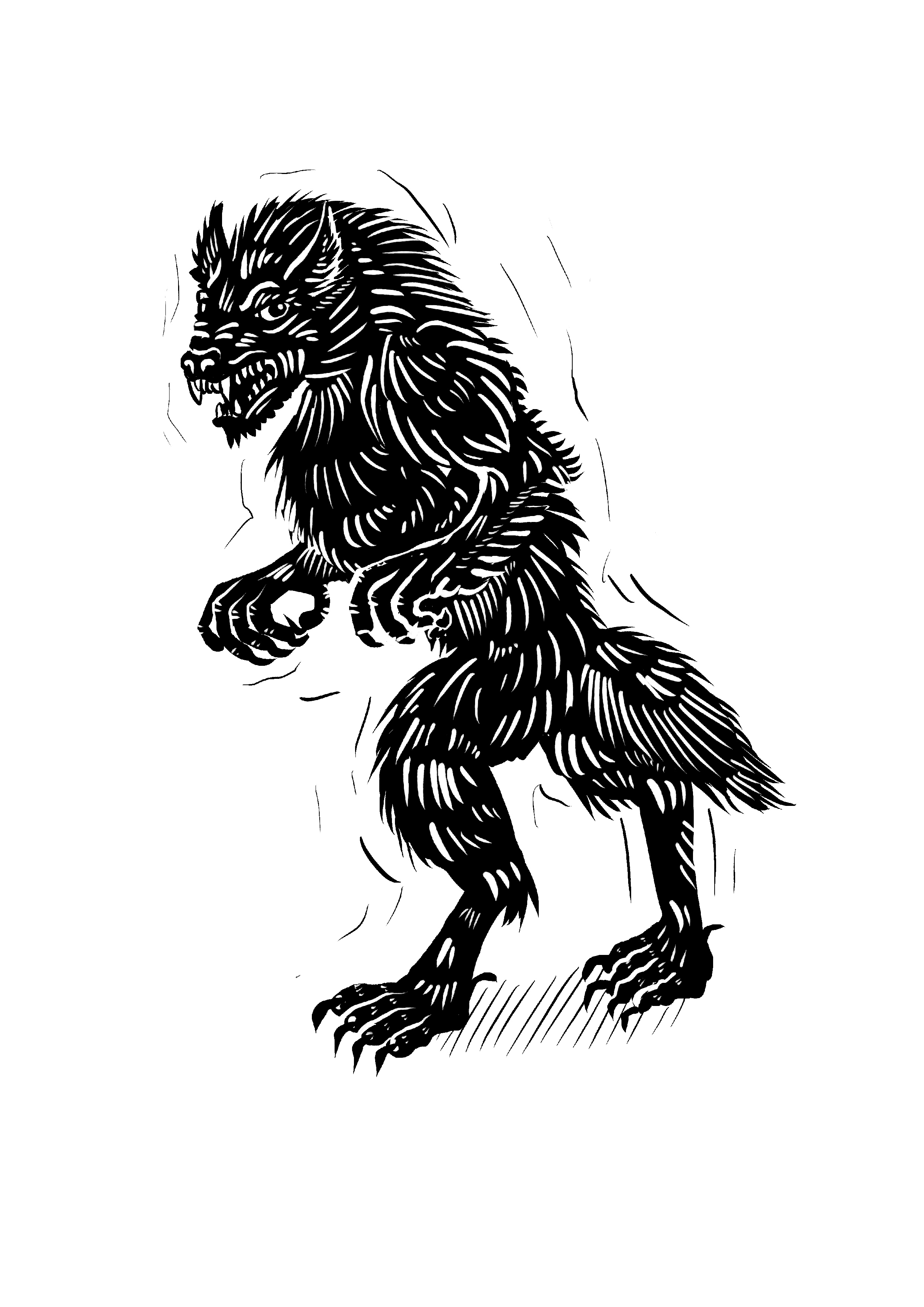 A4 Folklore Print Werewolf