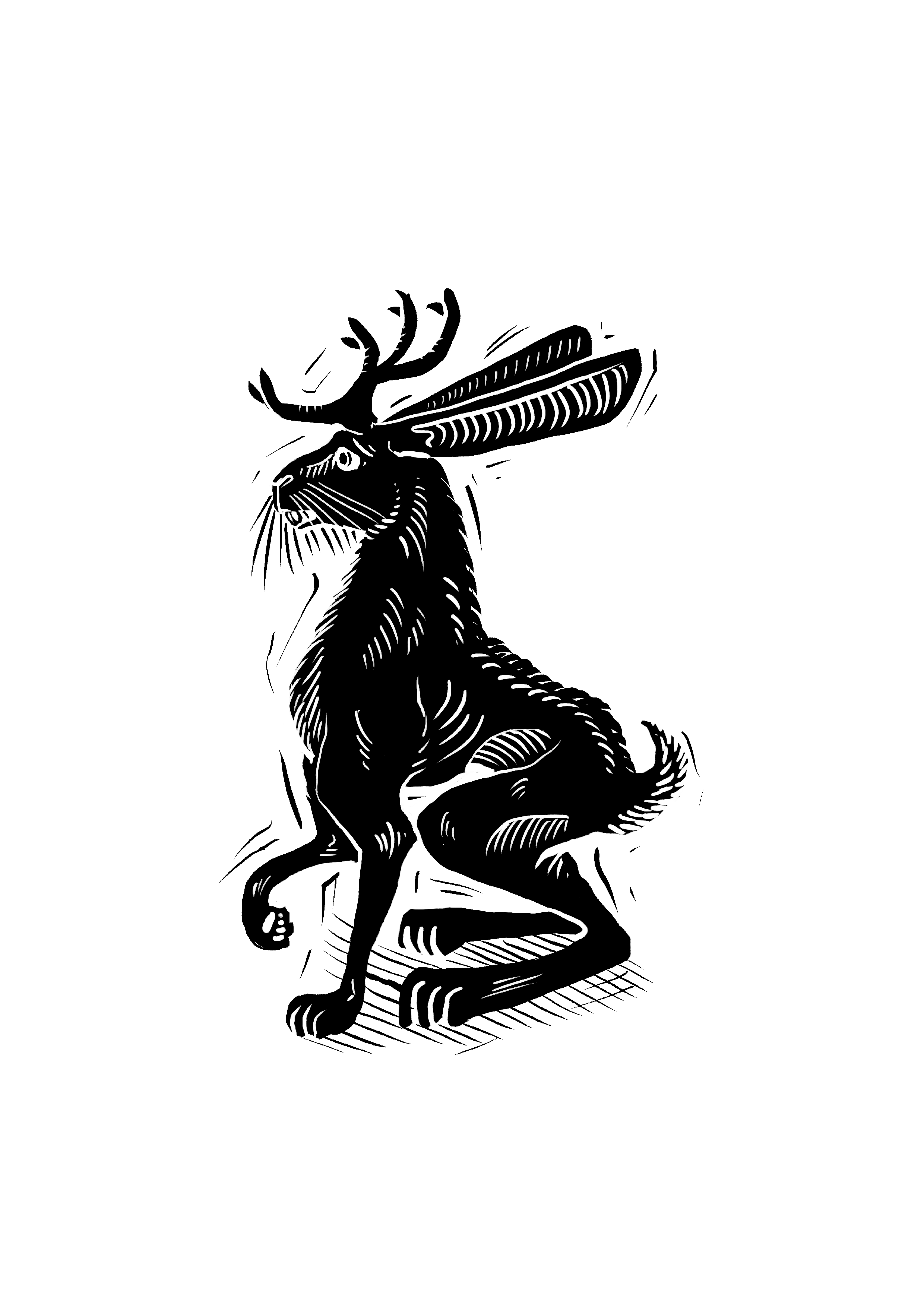 A4 Folklore Print Jackalope