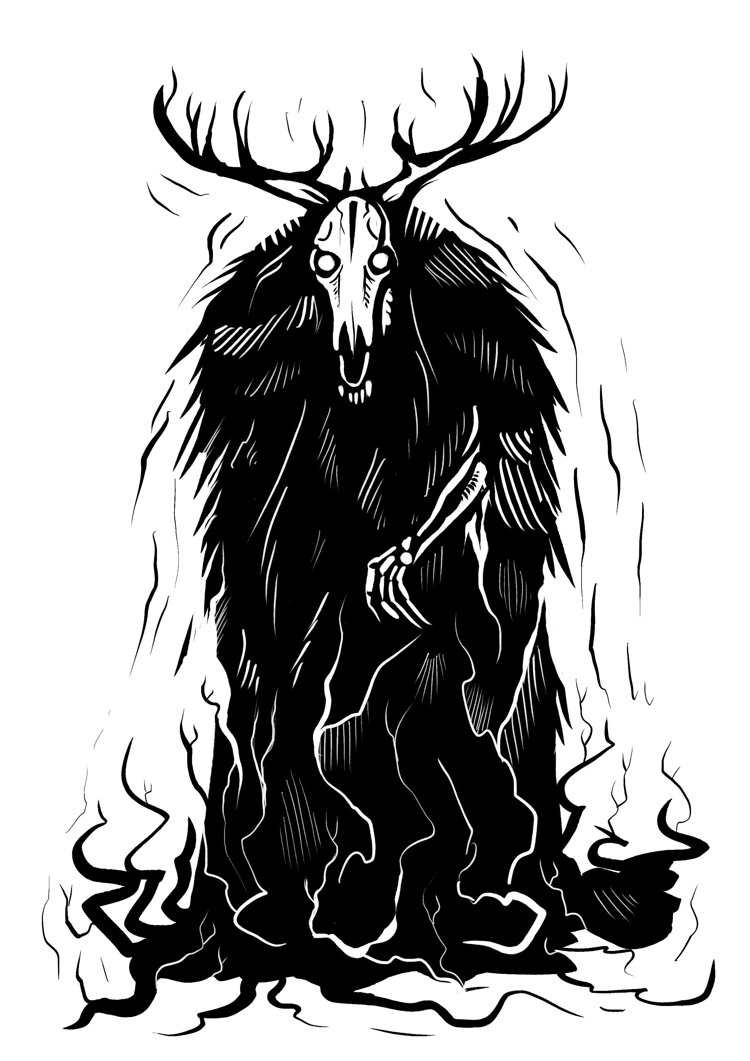A4 Folklore wendigo print
