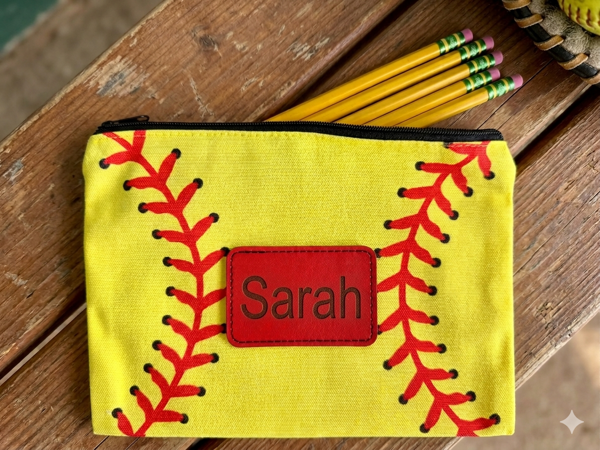 Softball Pencil Pouch
