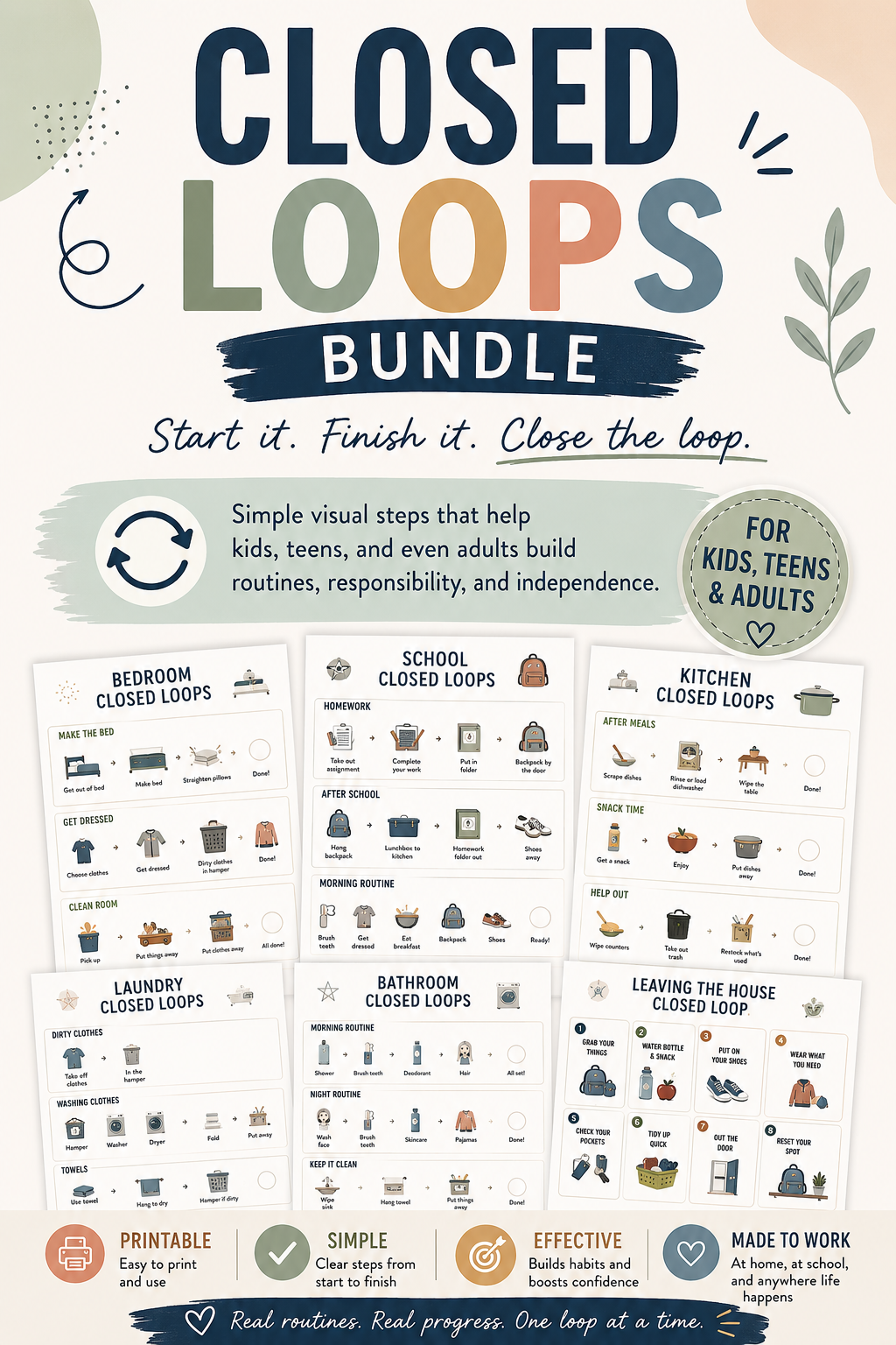 "Closed Loops" Routine & Task Completion Curriculum Bundle