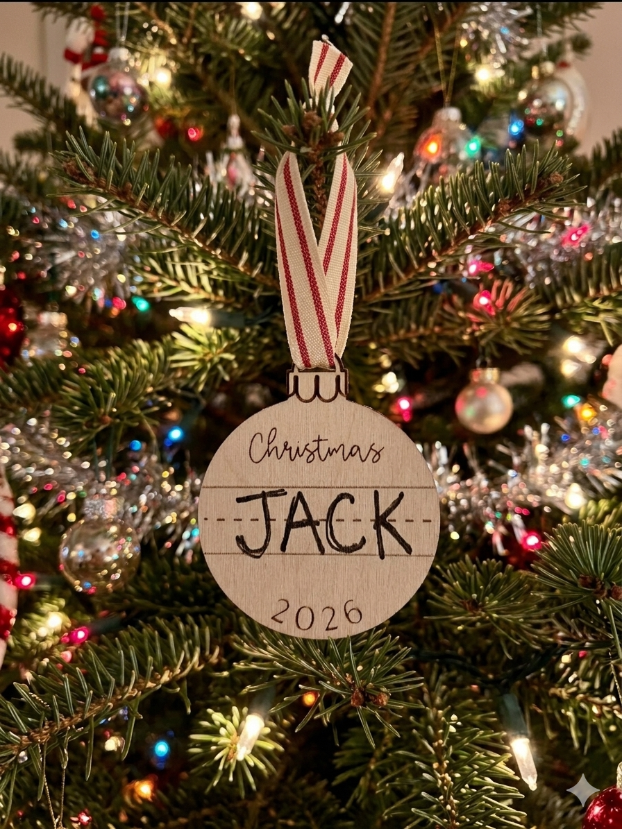 Kids Handwriting Ornament