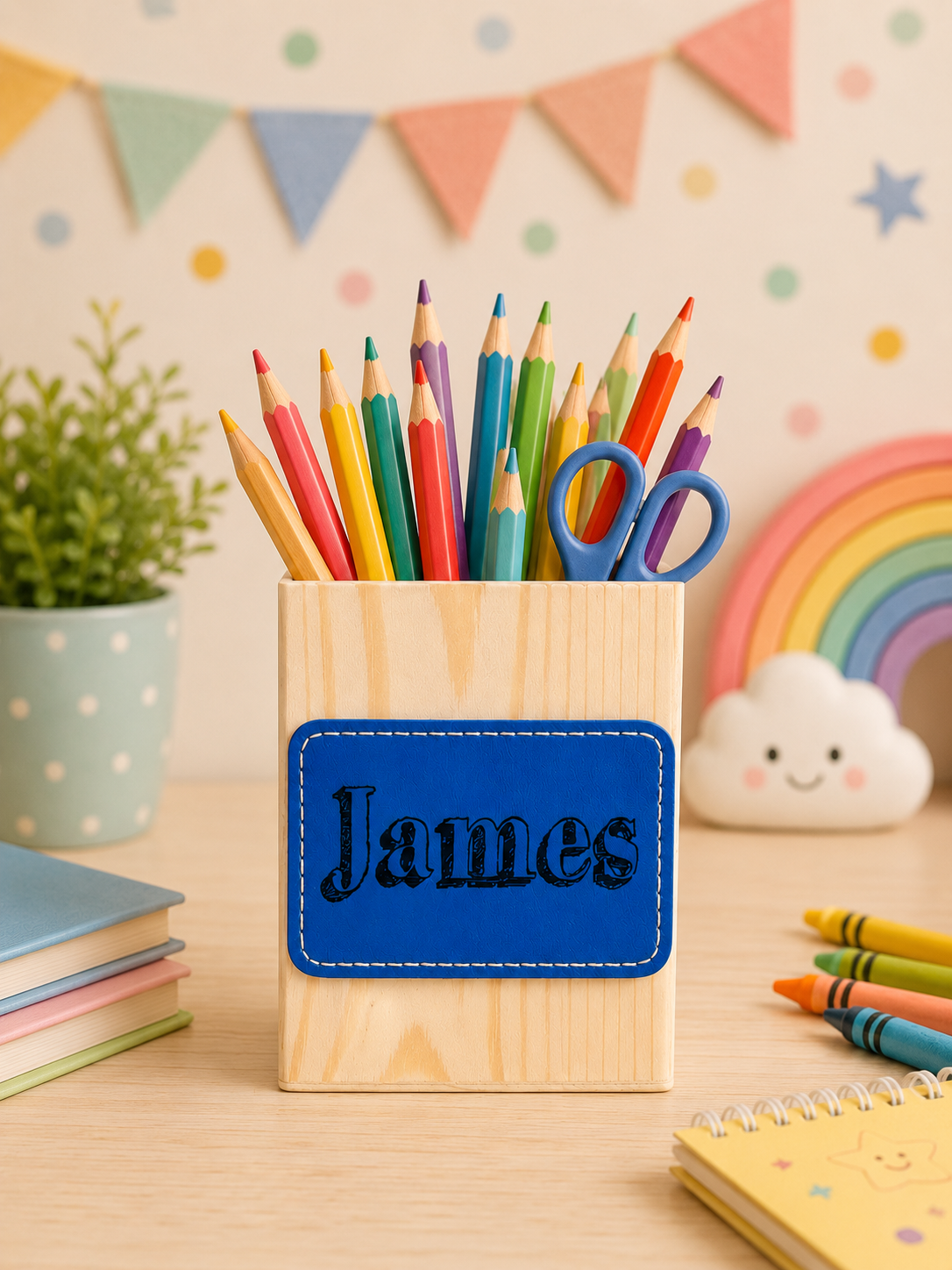 Personalized Student Supply Cup — Independent Learning Desk Organizer
