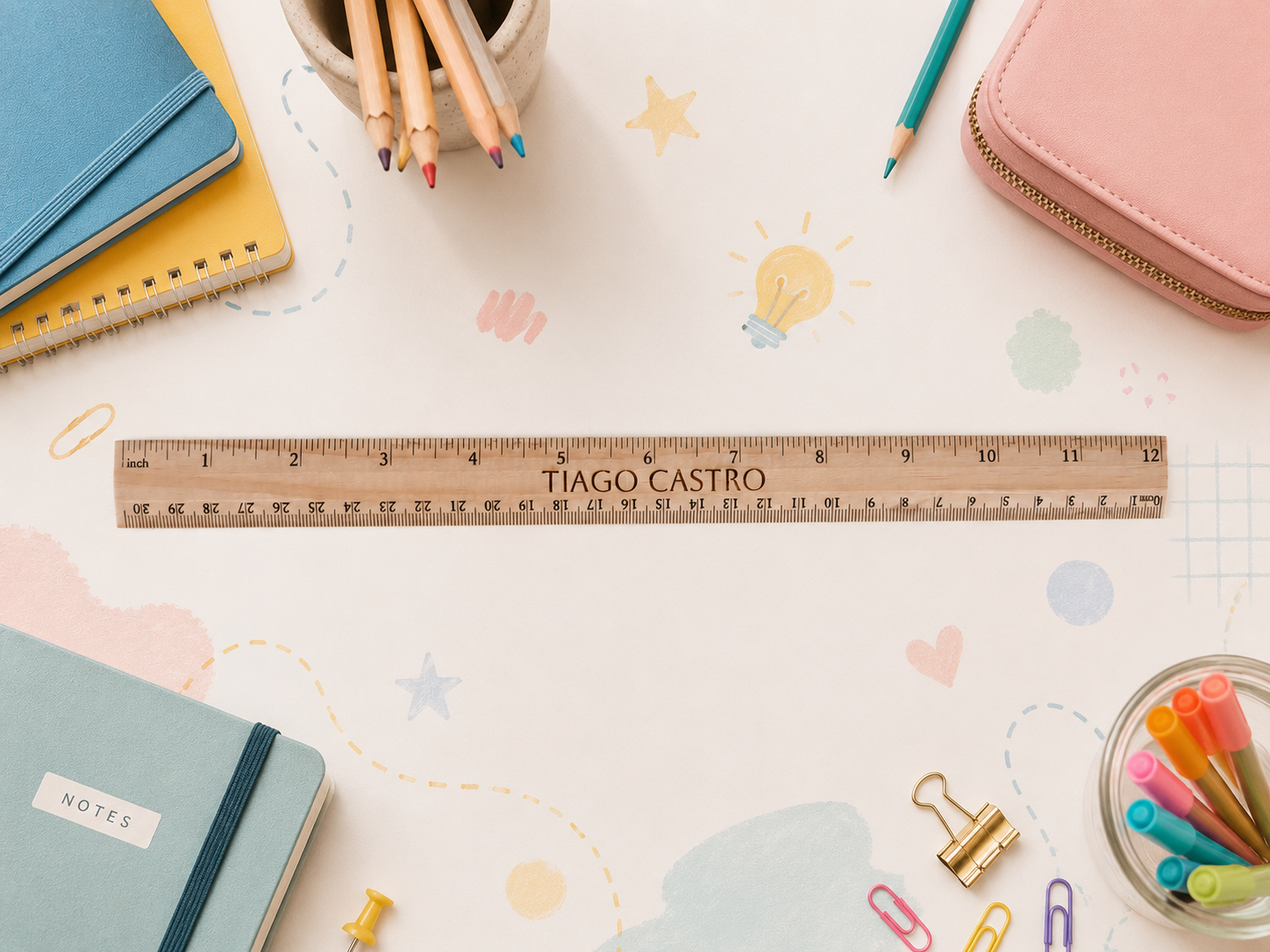 personalized wooden ruler