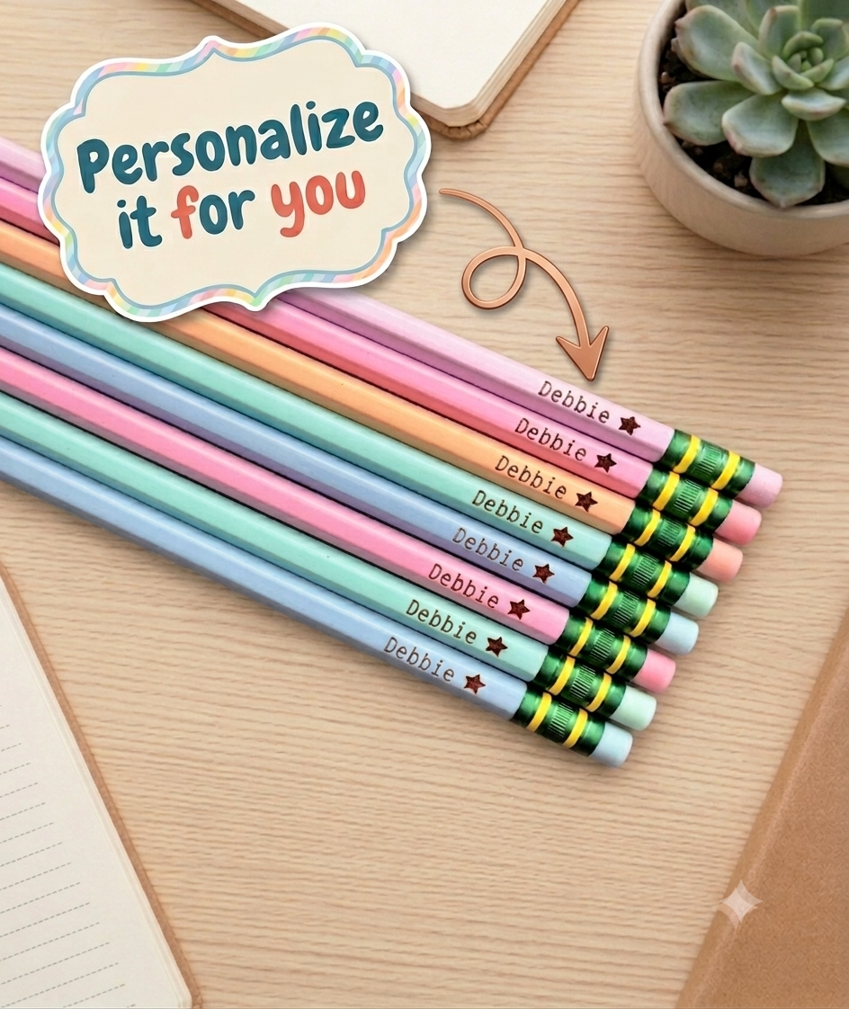 Star Personalized Pastel Pencils