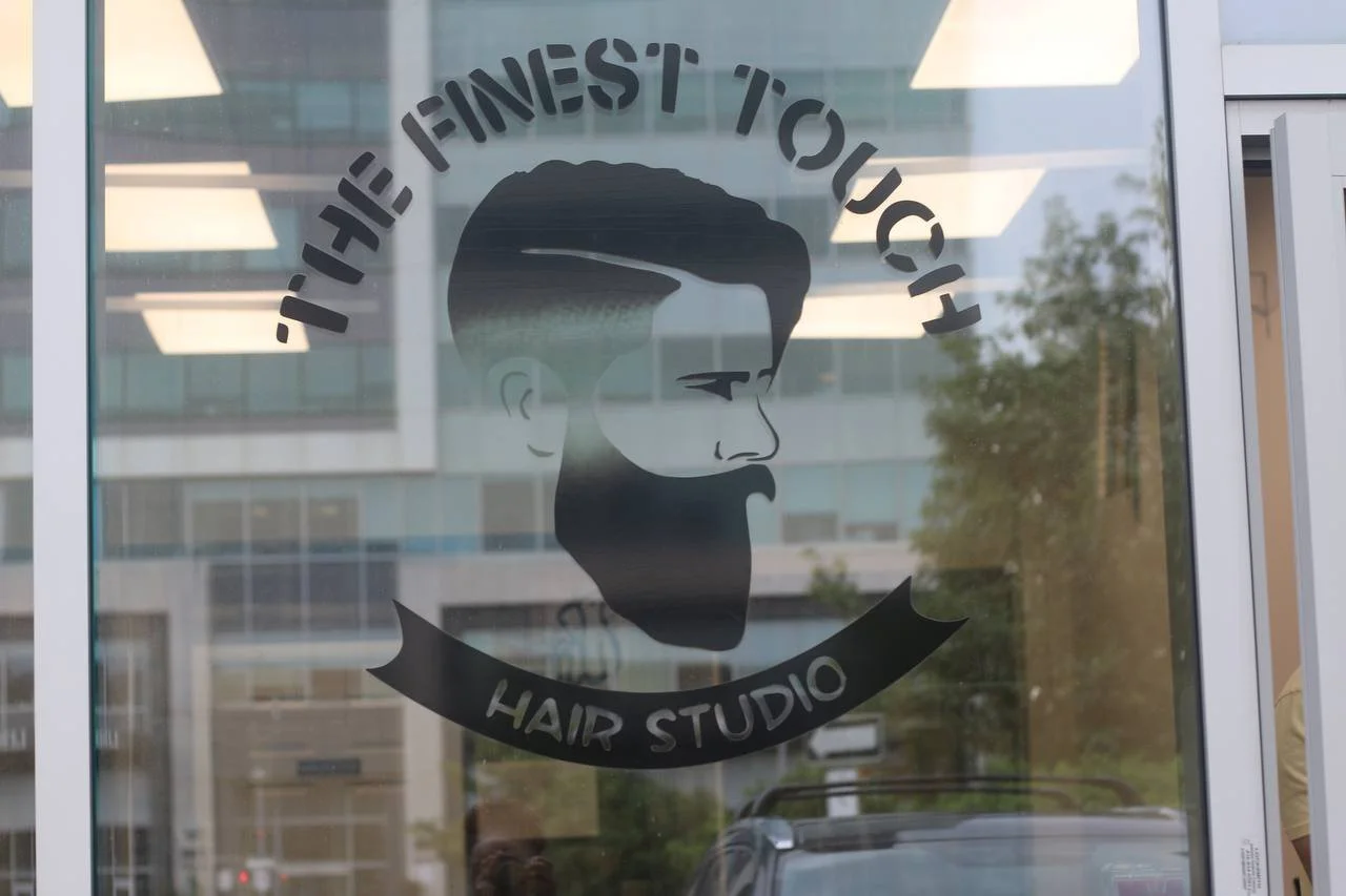 Finest Touch Barbershop storefront in Thornhill.