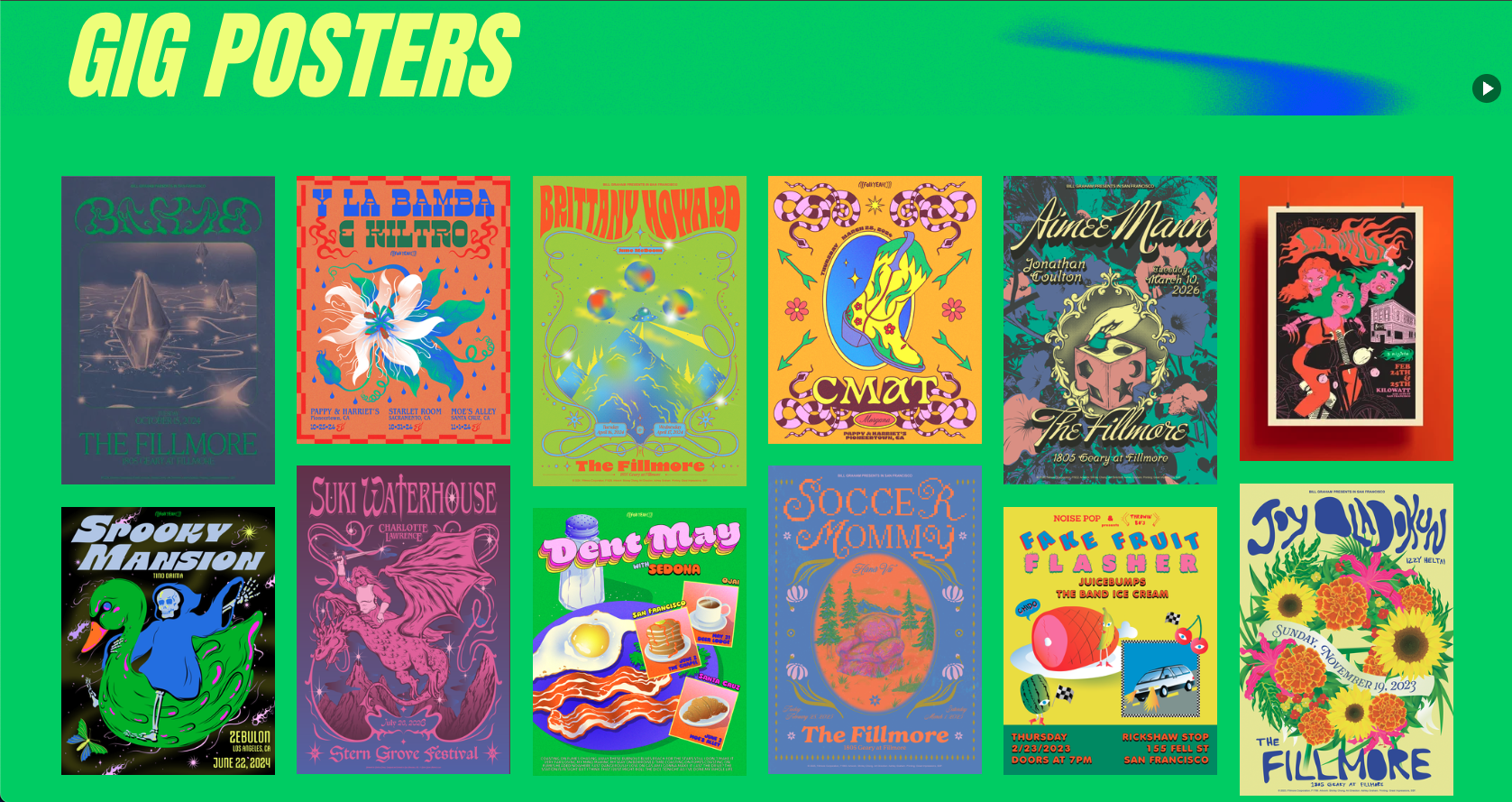 Gig Posters, Artwork by Cheeky Chong.png
