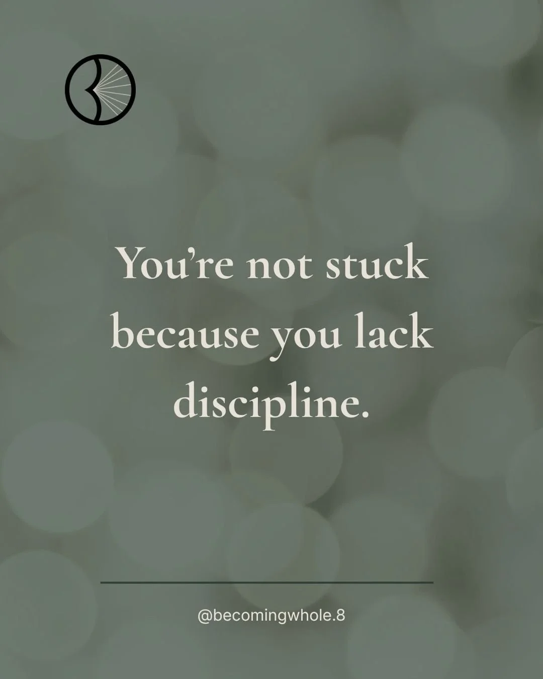 Discipline has its limits.
Not because you lack it &mdash; but because some things in us don&rsquo;t respond to pressure.
What looks like resistance is often protection.
A part of you trying to keep you safe &mdash; from failing, from being seen, fro