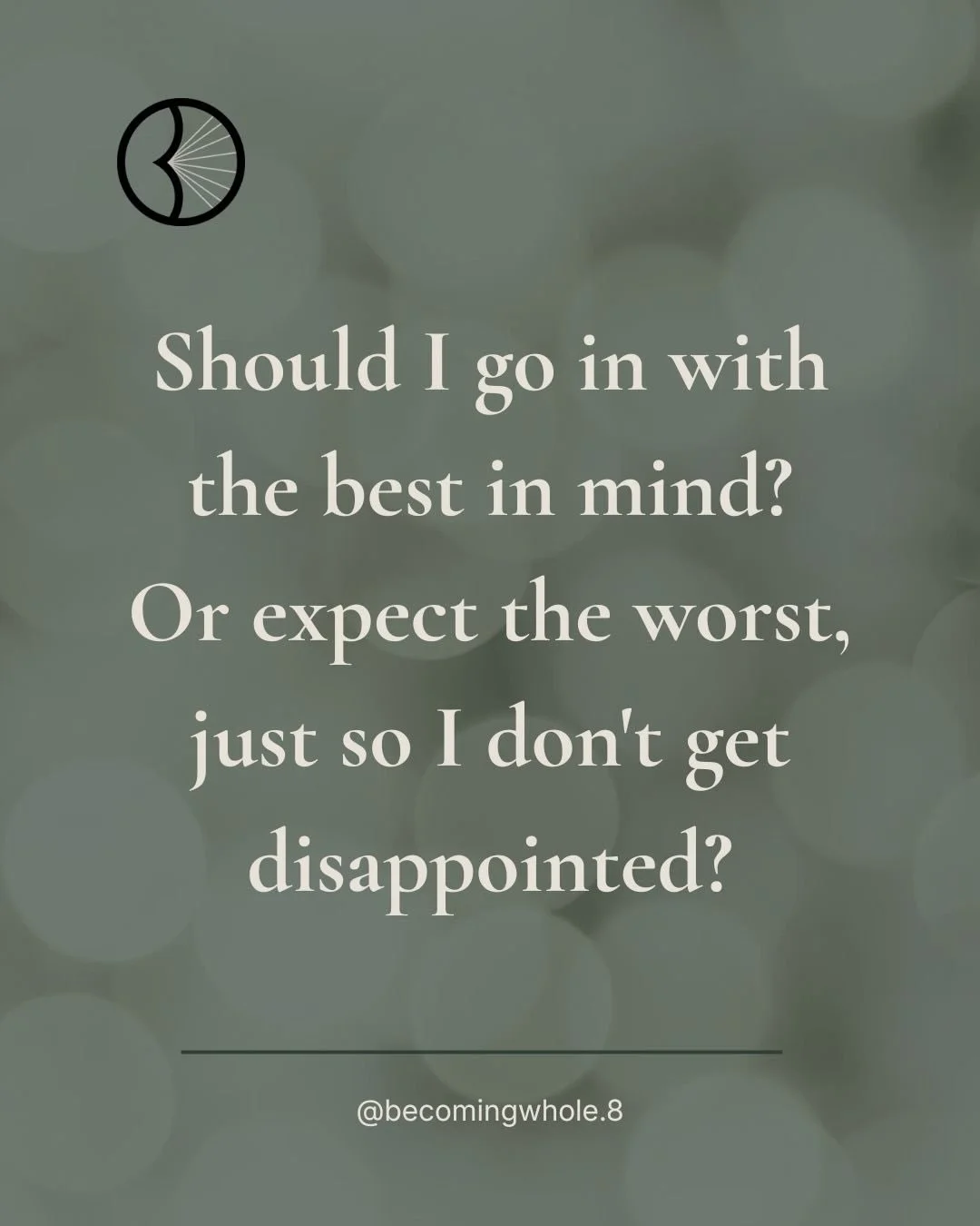 This is one topic that I see keep showing up in my consultations. 
It&rsquo;s scary to acknowledge, that we don&rsquo;t know what&rsquo;s coming, but it&rsquo;s a fact and to keep holding on to expectations can cost us the present moment.