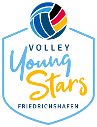 Logo for Volley Young Stars Friedrichshafen featuring a stylized volleyball and text.