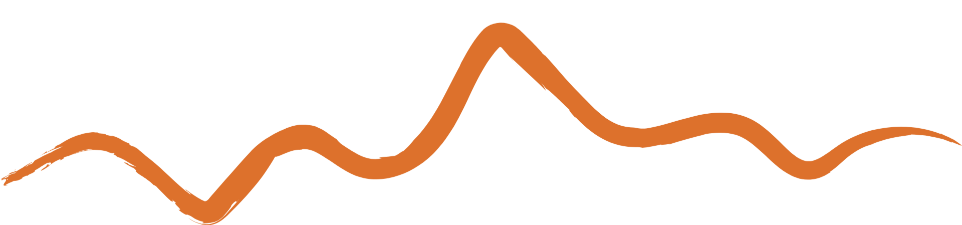 An orange line graph with peaks and valleys on a black background.