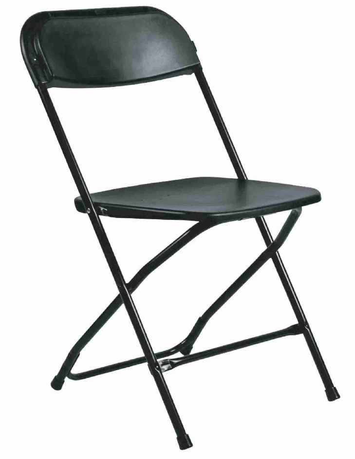 Black Plastic Folding Chair