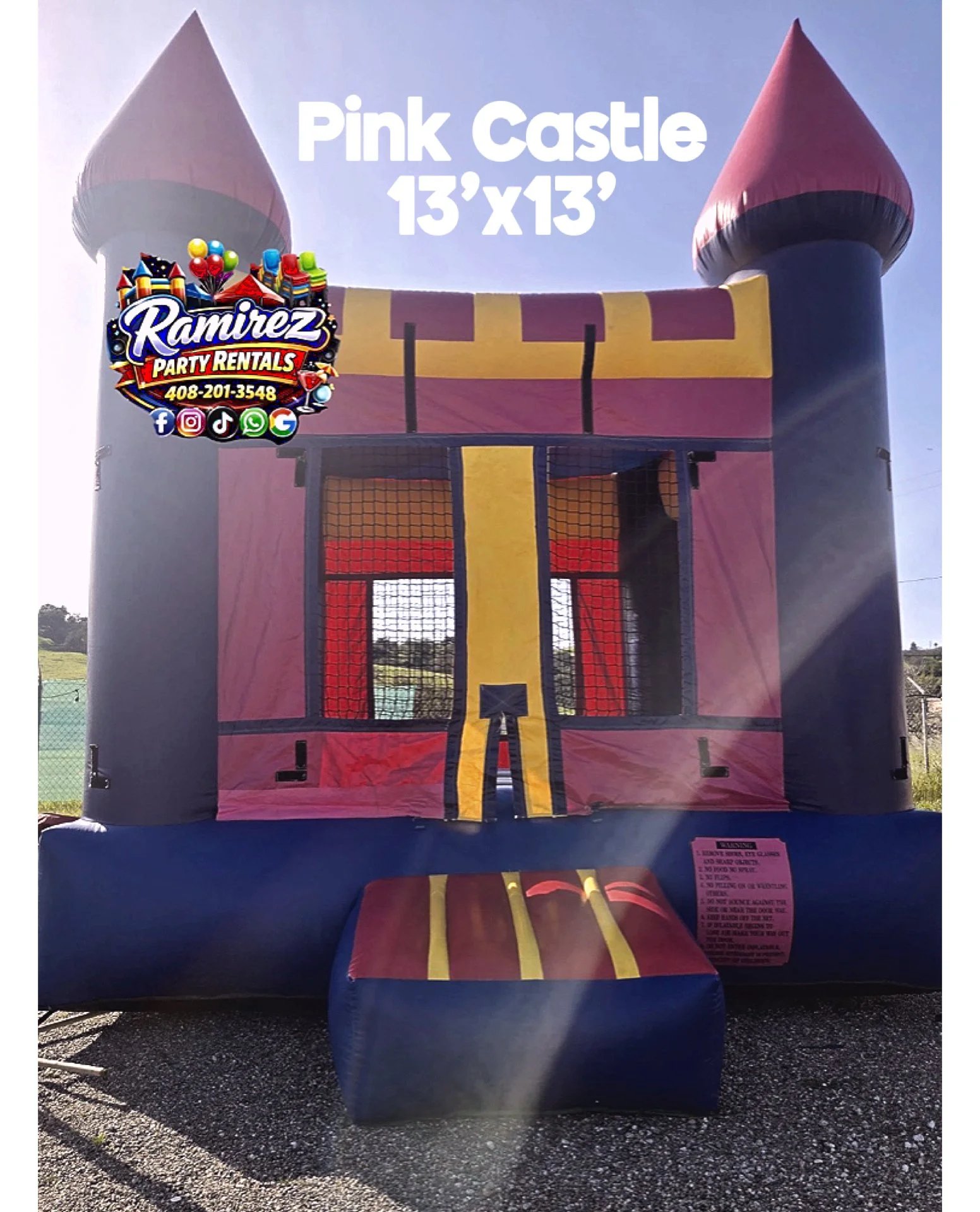13'x13' Jump House - Pink Castle