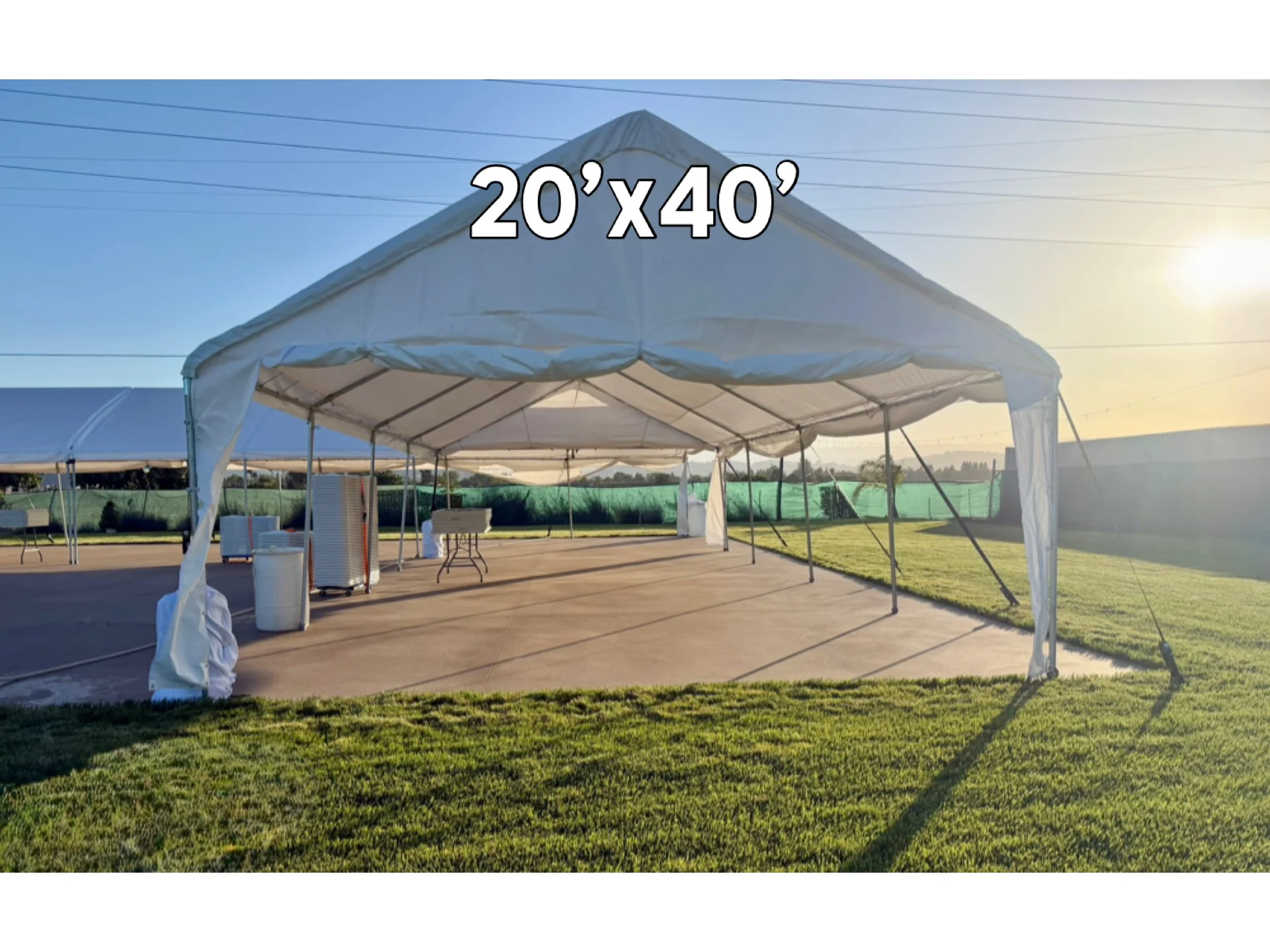 Party Tent with Windows 20' x 40'