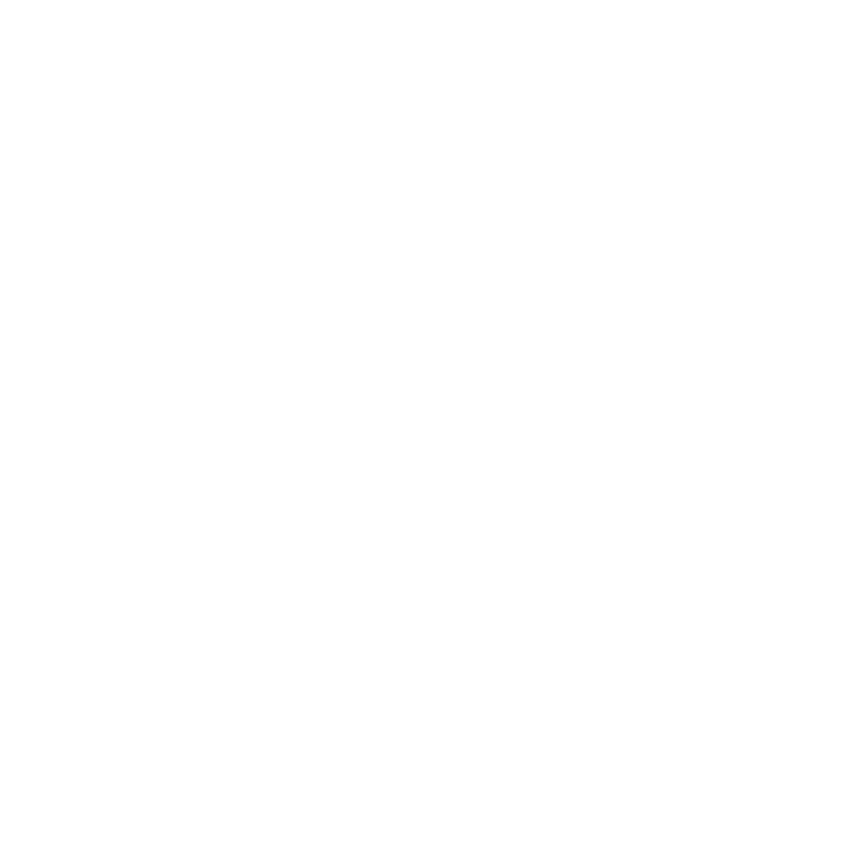 White scissors icon on a black background.
