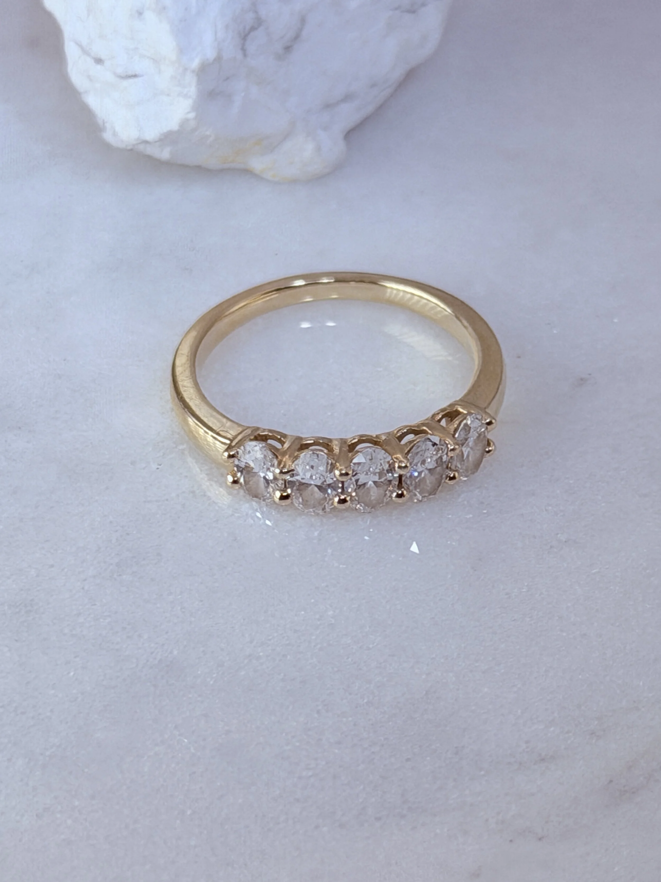 1-Ring 14K  1.0 CT 5 oval Lab Diamond $1900 #102 ITDR.JPG