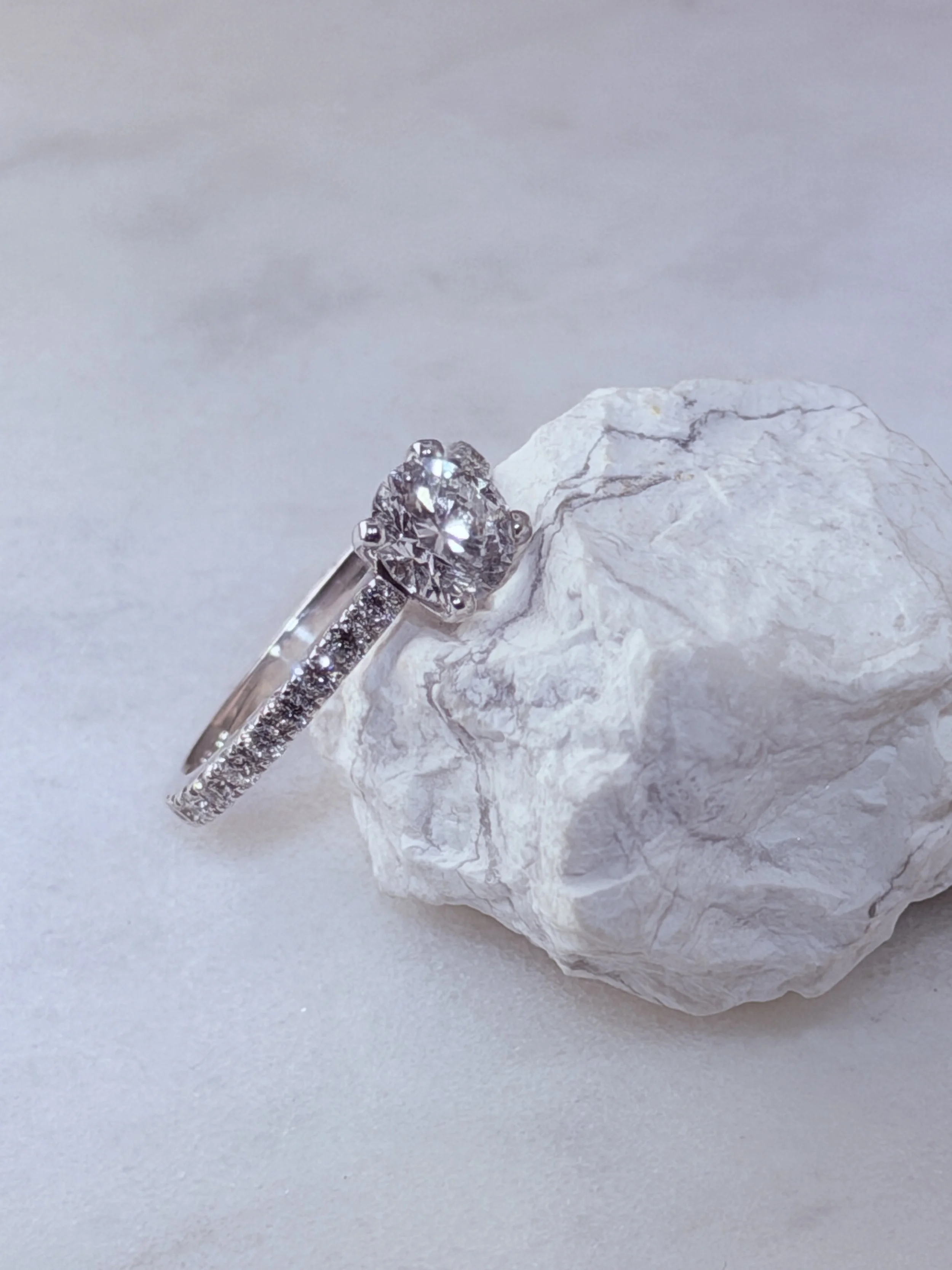 Ring 14k engagement 1.03 CT  & 22 Natural diamonds .55 CT $2750 #725 3.JPG