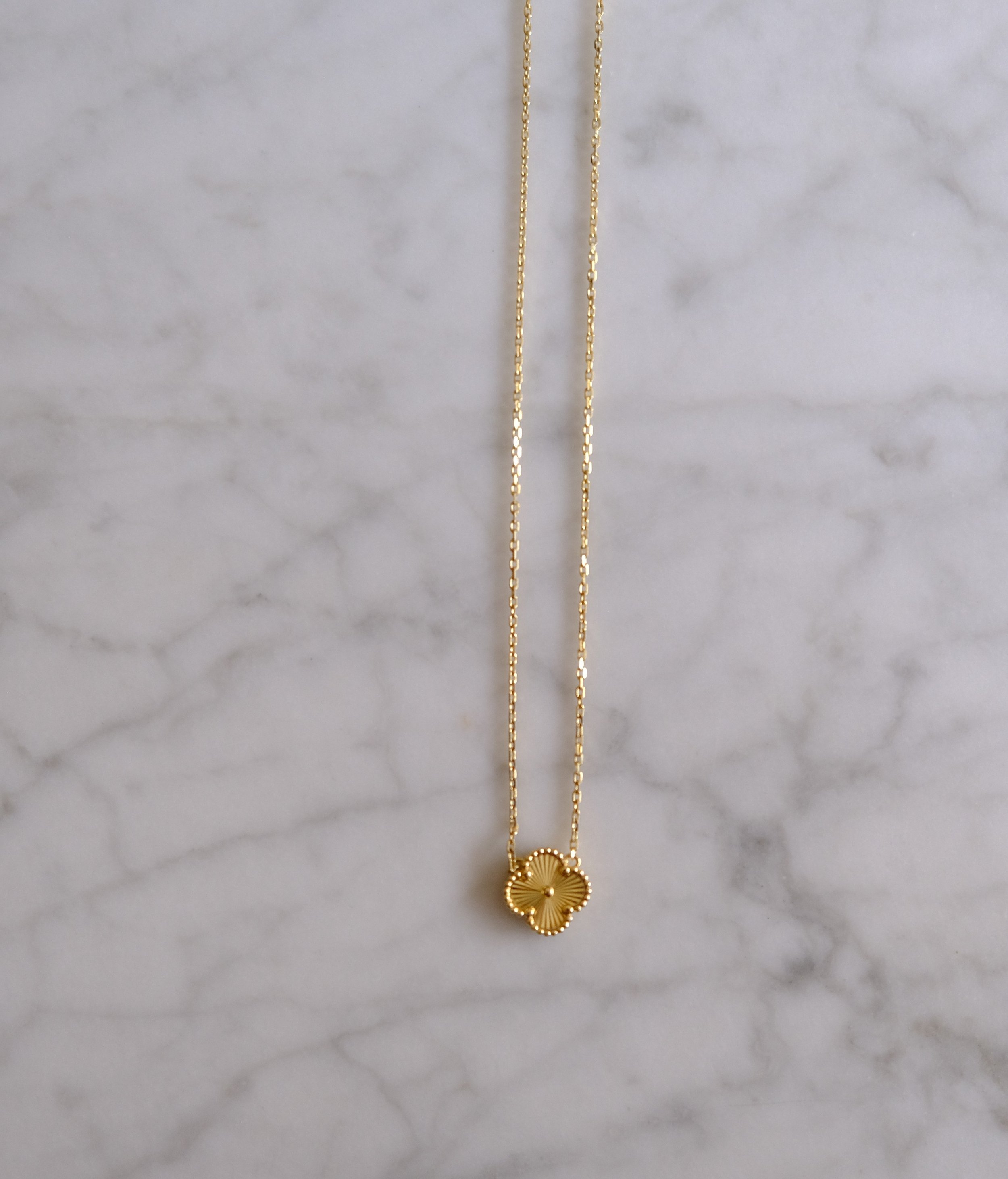 Chain Solid Gold Clover 18"