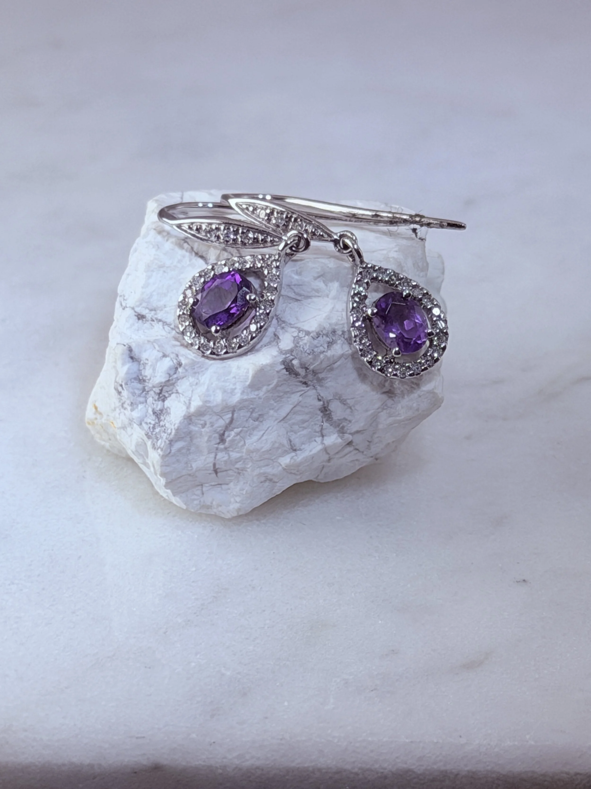 earring purple 10k48 round single natural diamonds $820 #719 -3.JPG