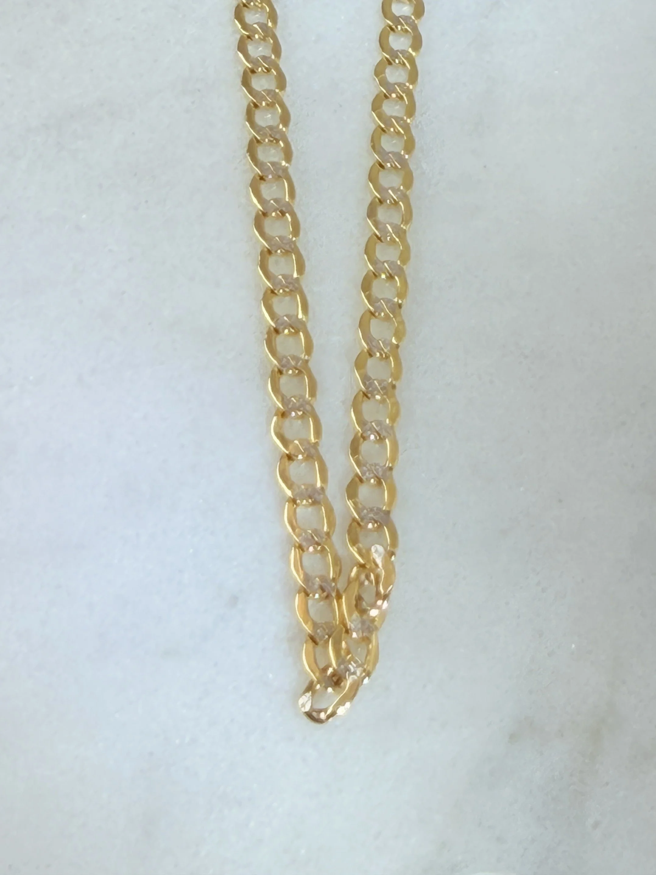 Chain Curb Pane Diamond Cut Style 20''