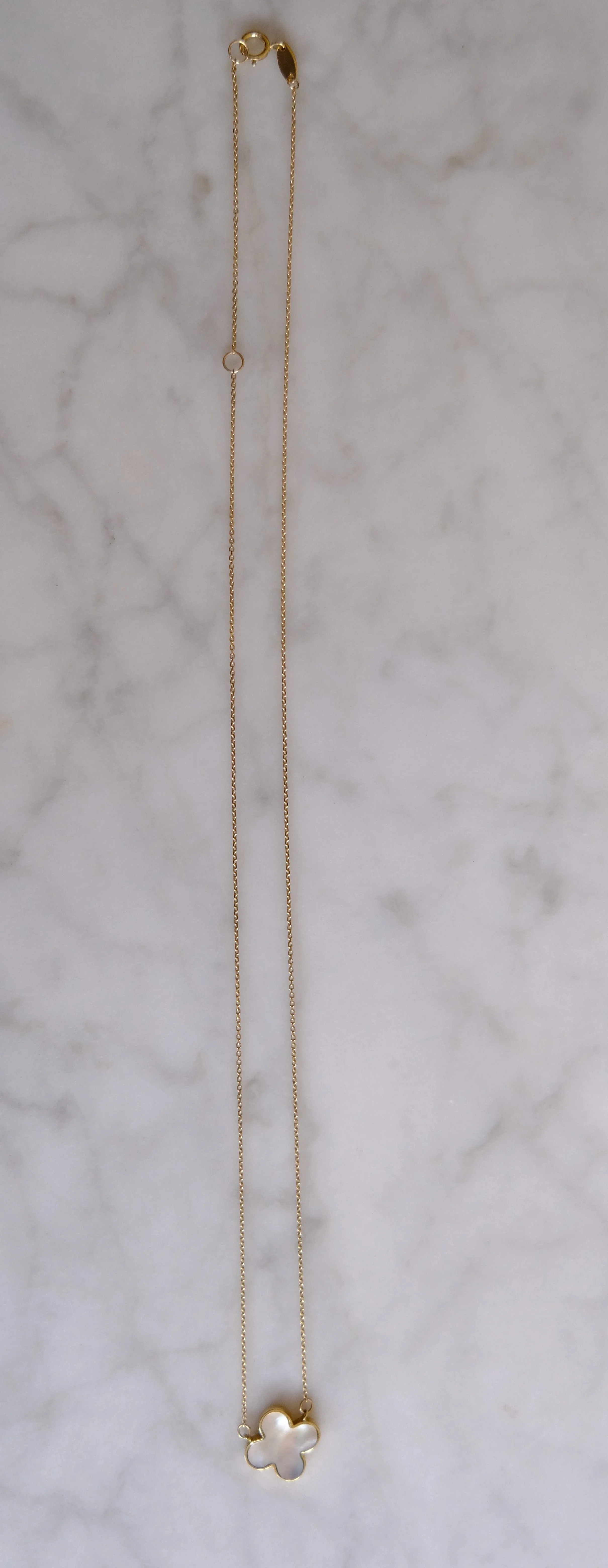 Chain small white clover 18'' $416 #56.JPG