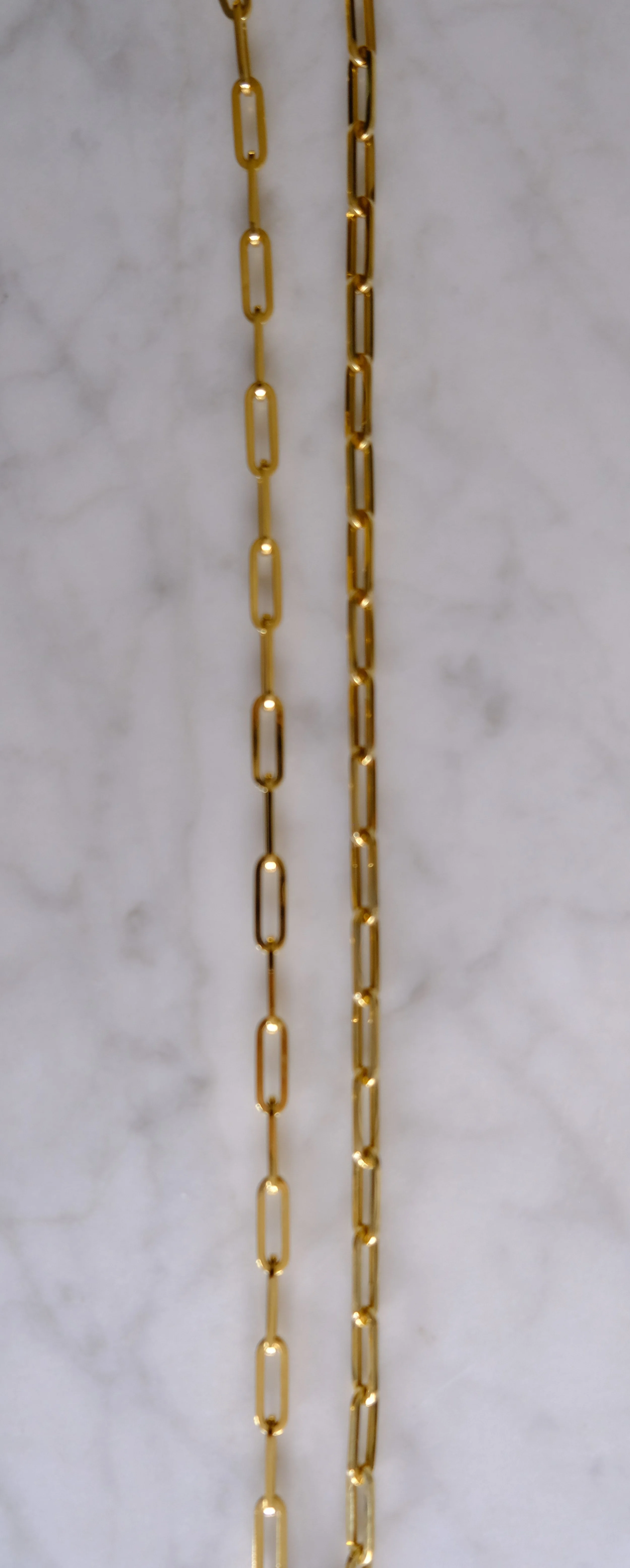 Italian Chain Paperclip 20" 5mm Semi-Solid Necklace