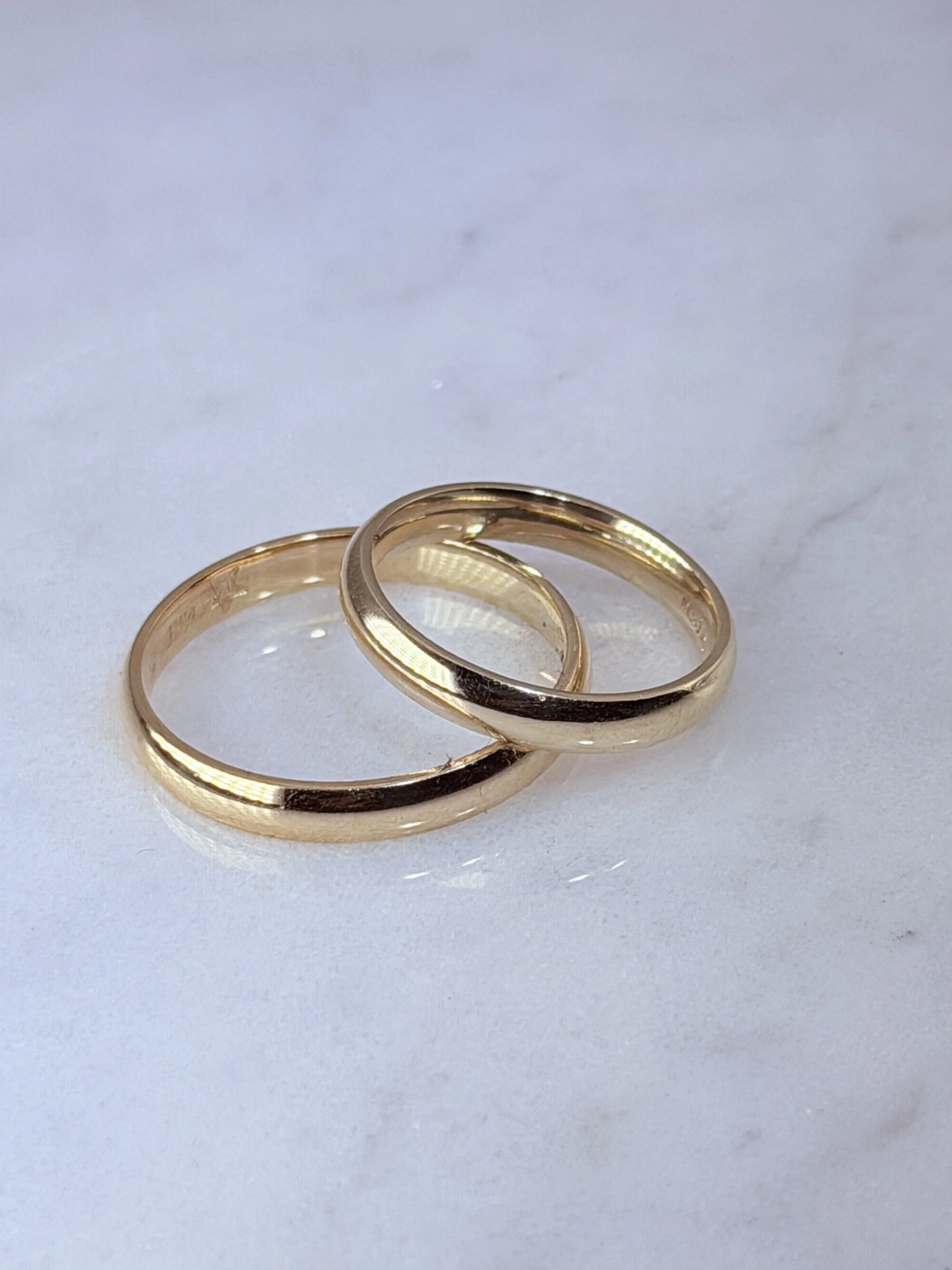 Ring wedding 14k $1872 #516 (2 rings) 2.JPG