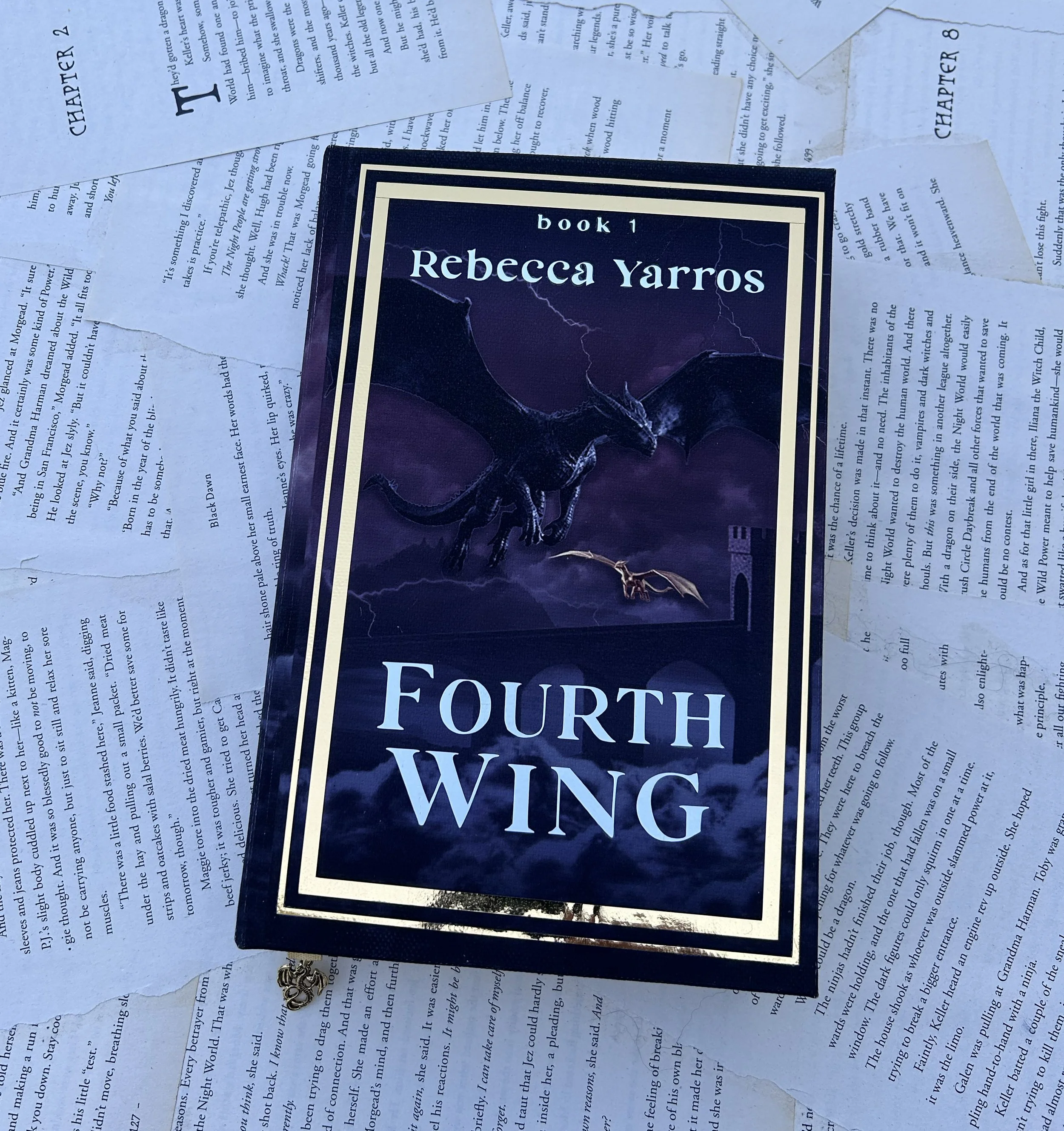 Fourth Wing by Rebecca Yarros | Special Edition, Handmade, Rebound Book