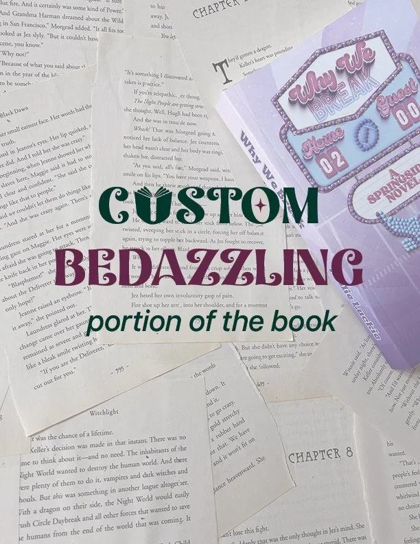 Custom Bedazzling | Portion of the Book