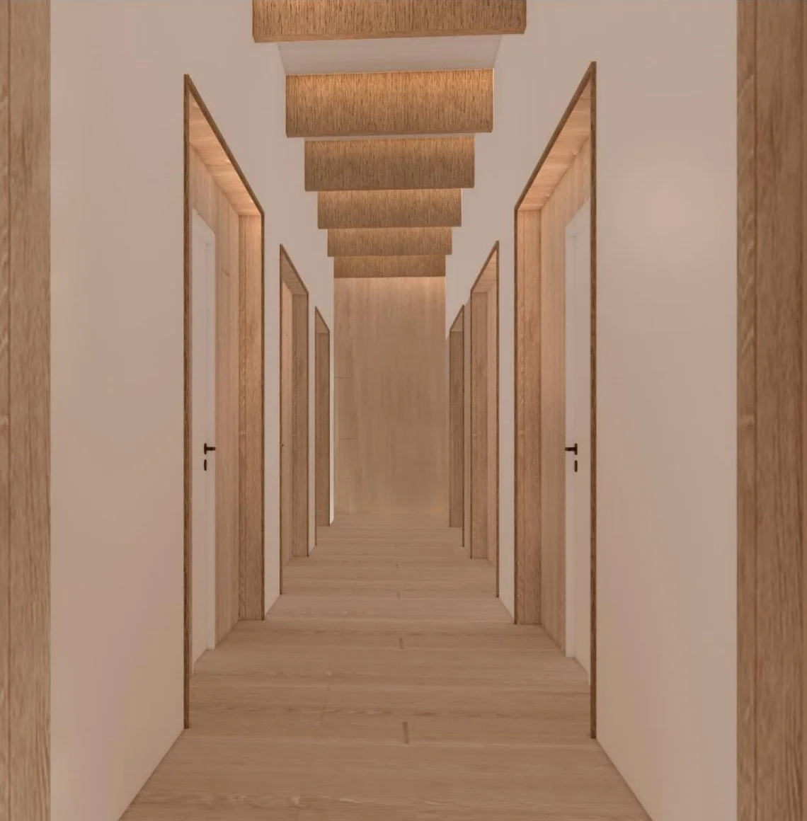 hotel design custom wood hallway - warm uplighting.jpg