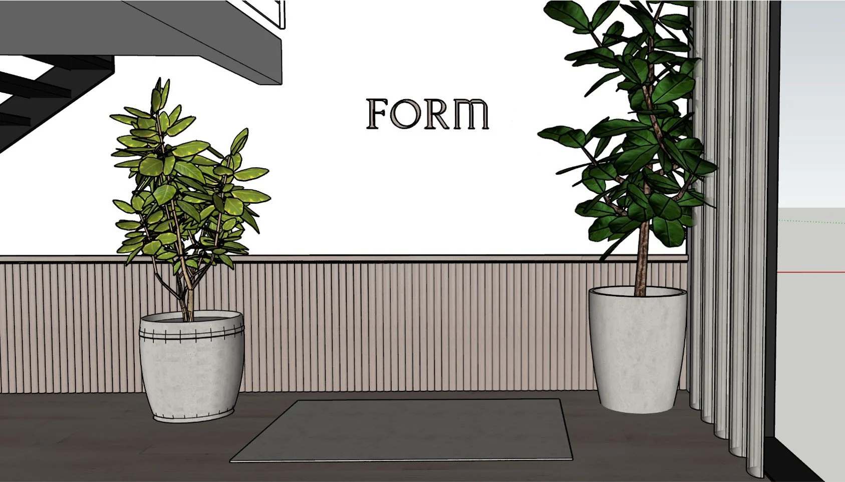 3D computer model rendering