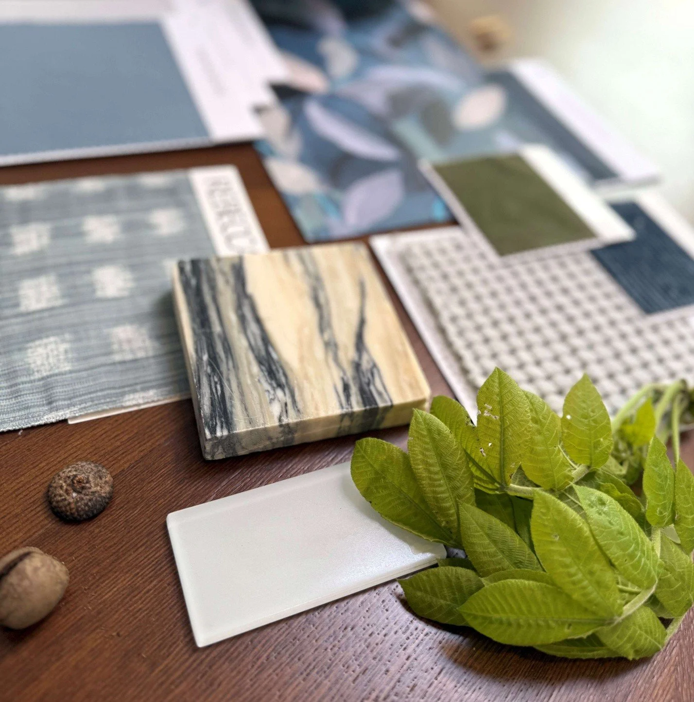 how to create an inspirational mood board for interior design, natural