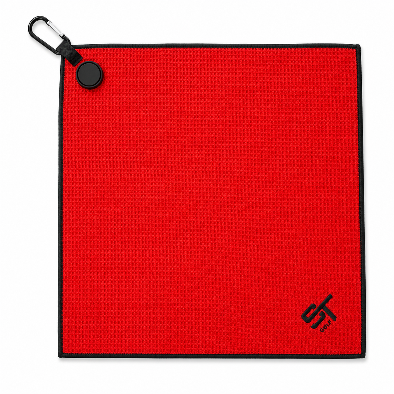 ST    Red Magnetic Golf Towel