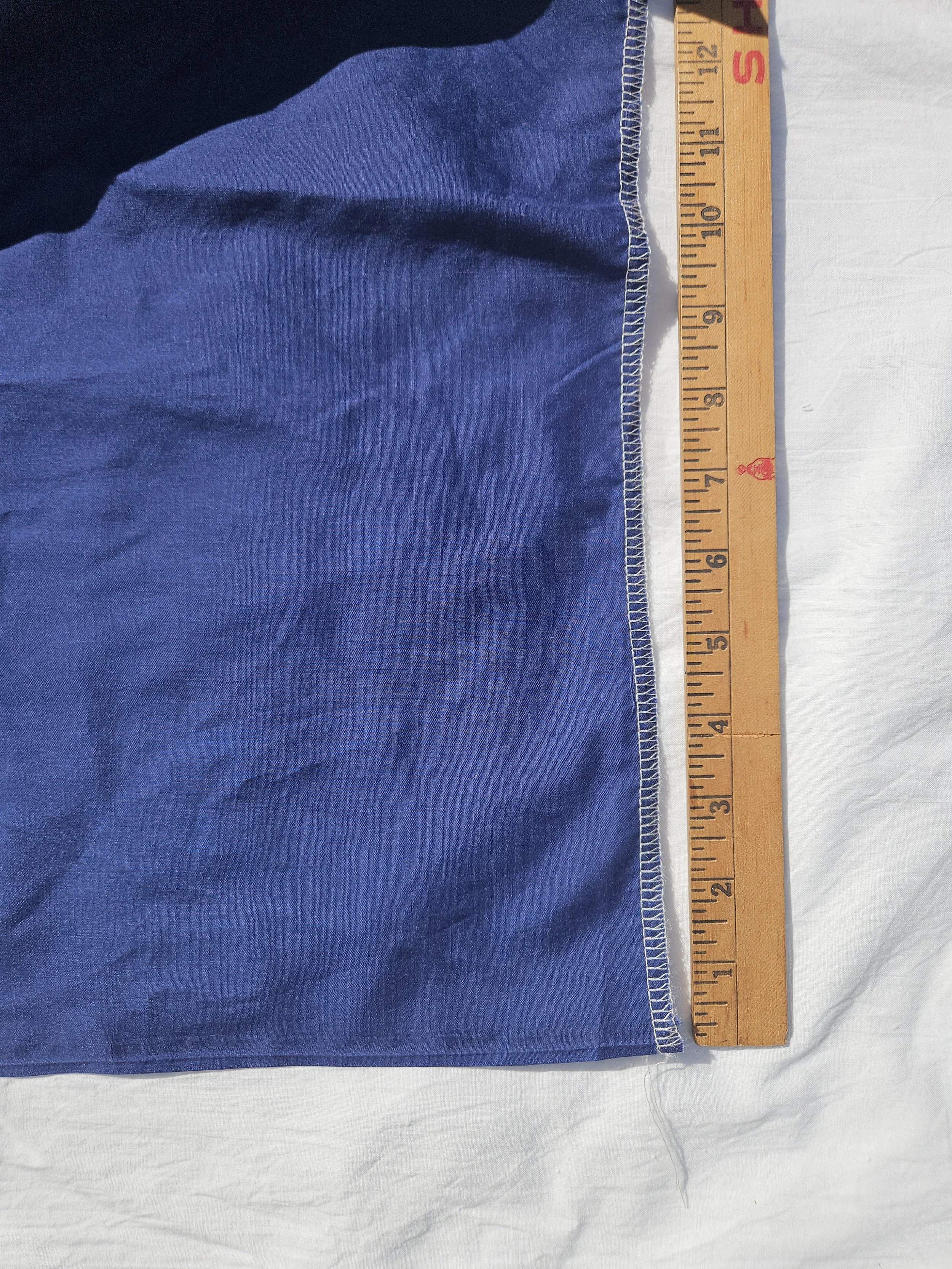 Navy Blue Cotton & Synthetic Blend Lightweight Fabric by the Yard