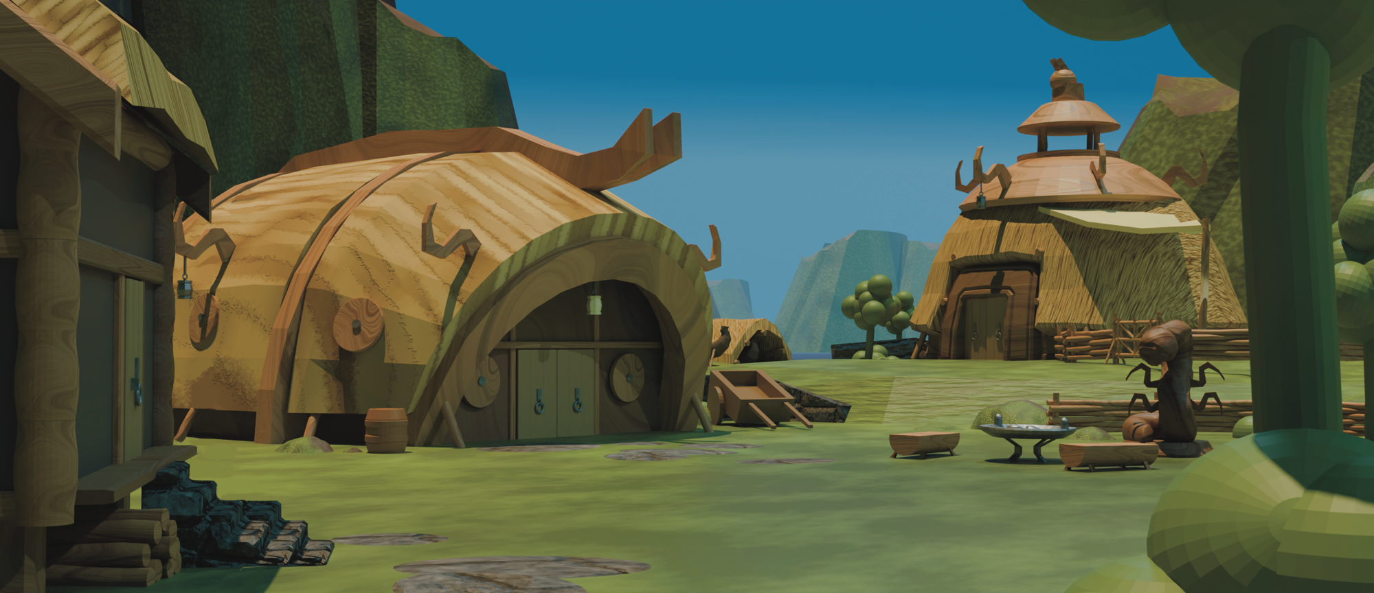 Skalbagge Village - 3D Blockout