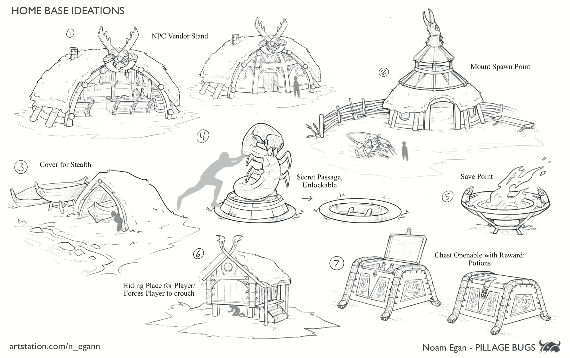 Skalbagge Village - Ideation Page 02