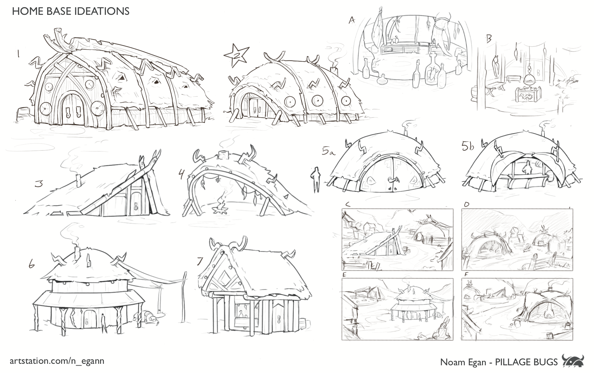 Skalbagge Village - Ideation Page 01