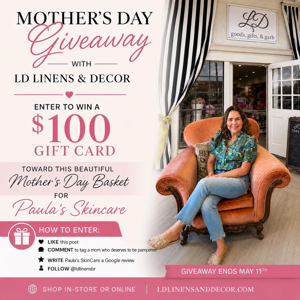 ✨ MOTHER&rsquo;S DAY GIVEAWAY SPOTLIGHT ✨

We&rsquo;ve teamed up with the beautiful @ldlinensbr to create the ultimate Mother&rsquo;s Day treat for you 💐

One lucky winner will also receive a $100 gift card to use included in this thoughtfully curat