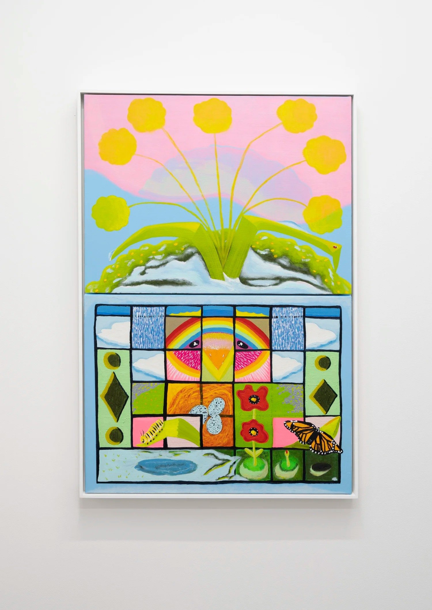 The Four Seasons: Spring, 2022
Oil on linen and canvas
Each canvas 24 x 18 inches, Overall dimensions 24 x 36 inches.
Photo courtesy the artist.