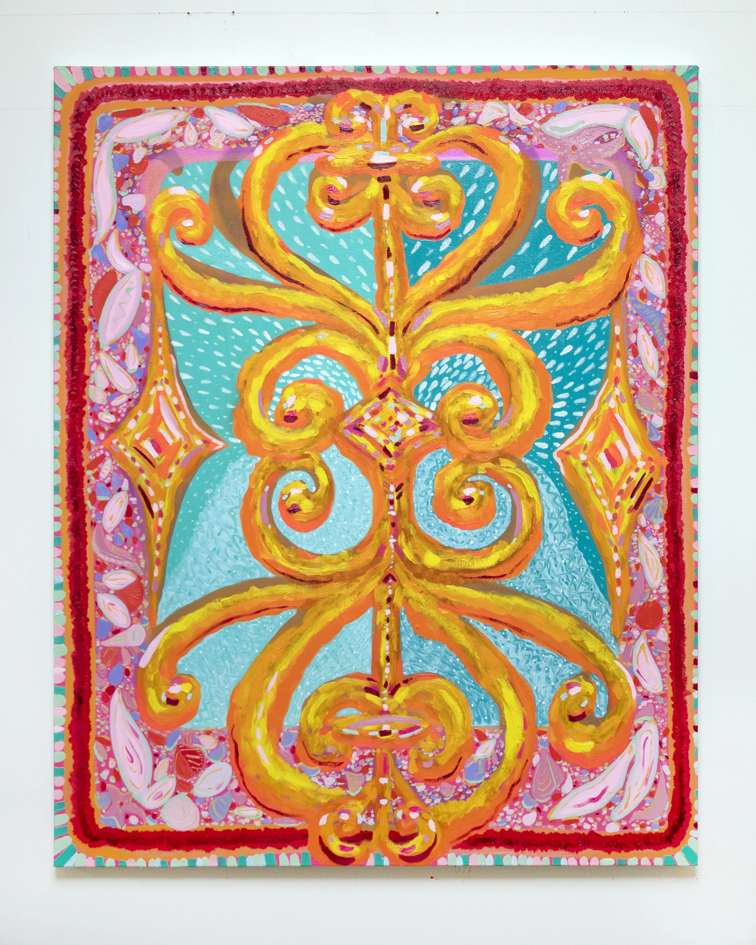 Waves Collide, 2021
32” x 40”
Oil and acrylic on canvas
Photo courtesy the artist.