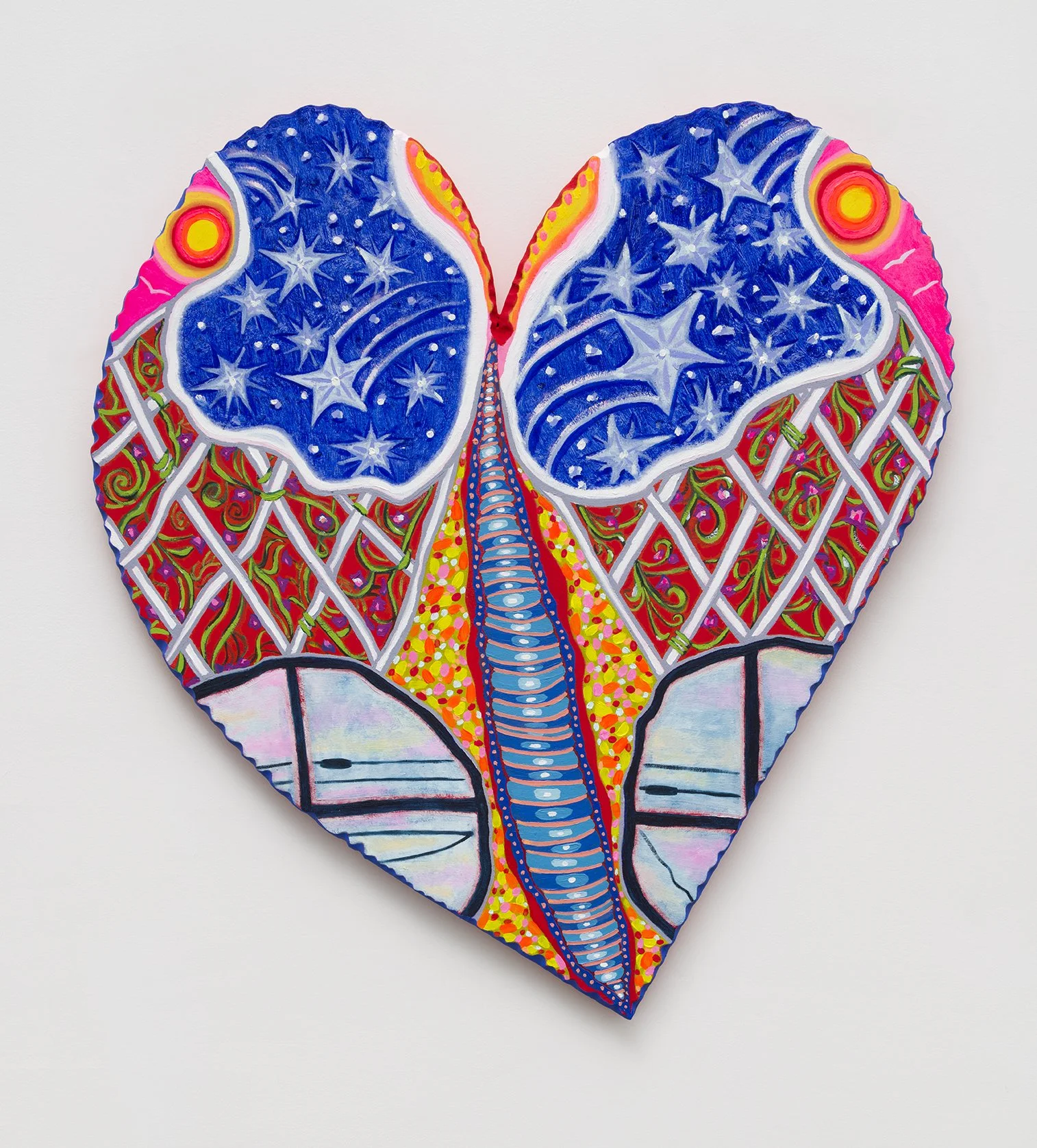 A New World Camouflage, 2023 
Oil on panel 
28 1/2 x 26 inches 
Photo courtesy Charles Benton.