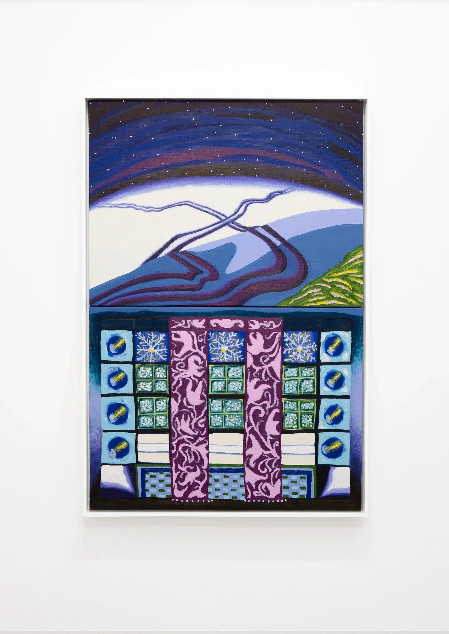 The Four Seasons: Winter, 2022
Oil on linen, two panels
Each canvas 24 x 18 inches, Overall dimensions 24 x 36 inches.
Photo courtesy the artist.