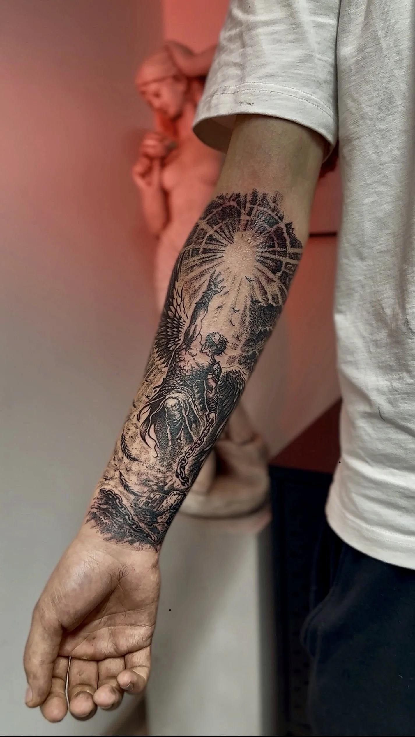 Tatuaj micro-realismn, compoziție personalizată.