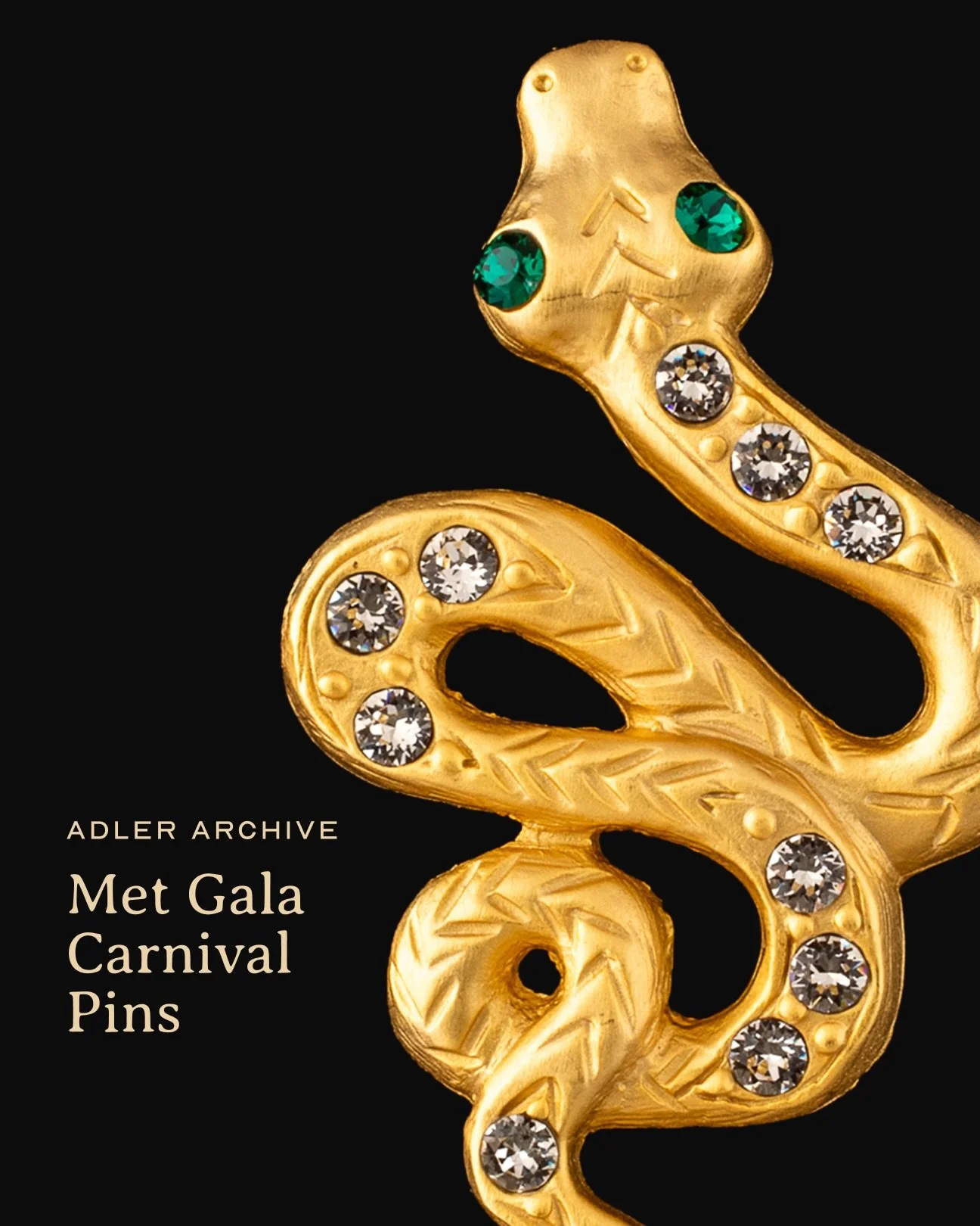 Archival T. Adler Carnival pins worn to the 2026 #MetGala.