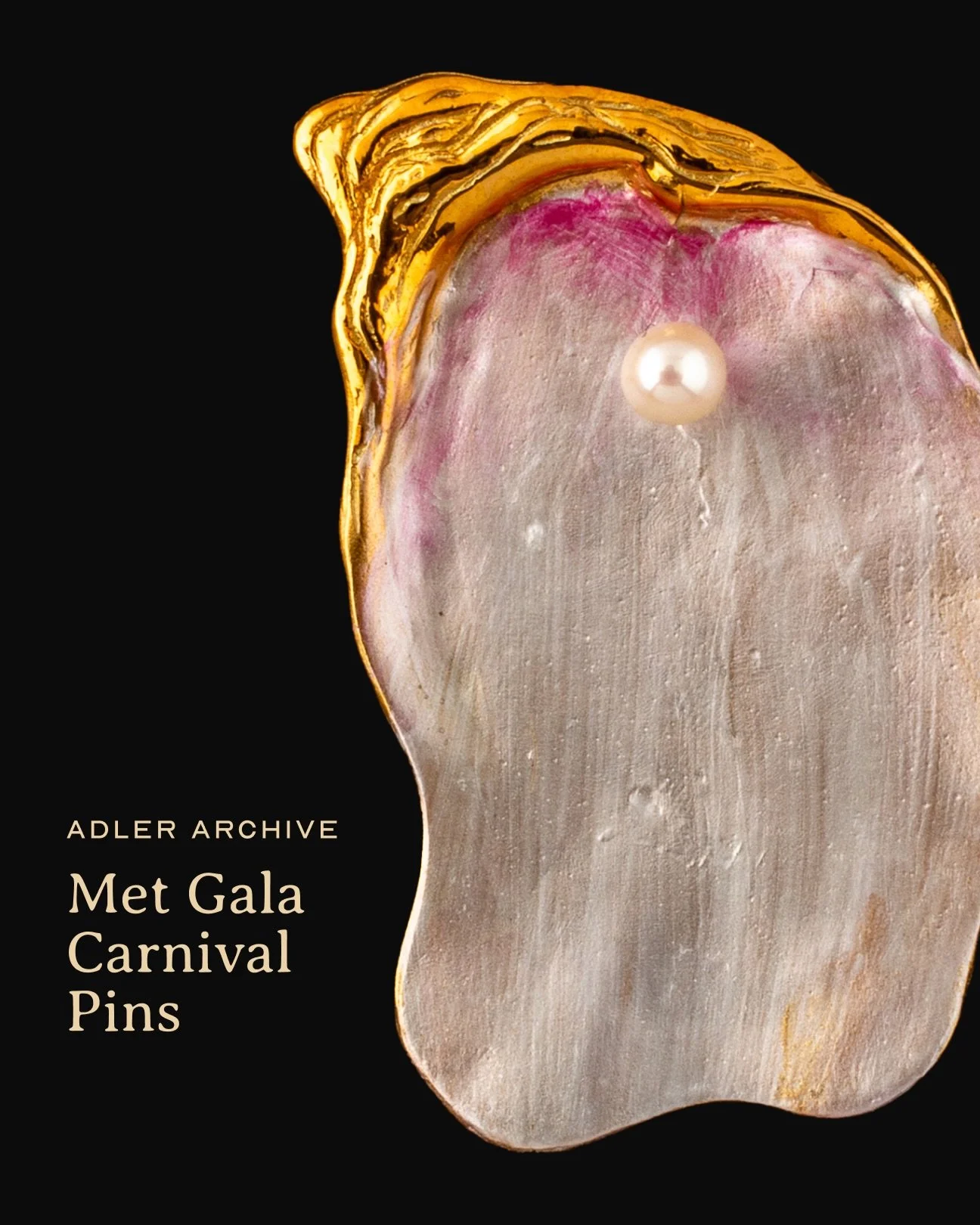 Archival T. Adler Carnival pins worn to the 2026 #MetGala.